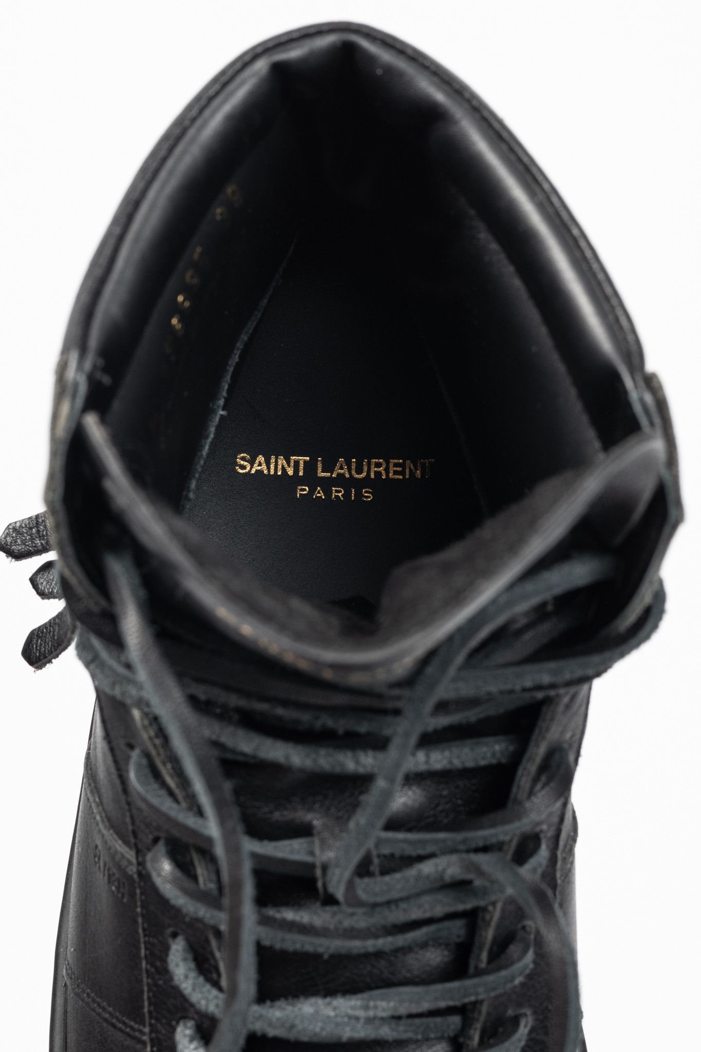 Saint Laurent Paris Saint Laurent SL/18H High Black Fringe High-Top Sneakers Size US 6 / EU 39 - 12 Thumbnail