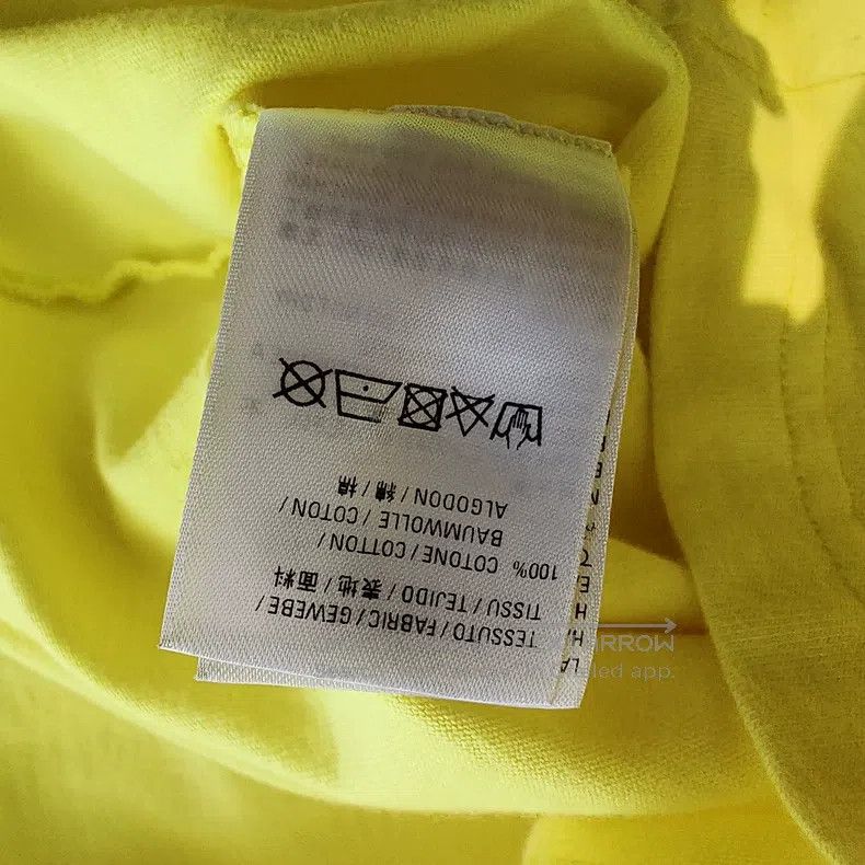 Balenciaga Balenciaga Bright Yellow Round Neck Printed Short Sleeve, Size US S / EU 44-46 / 1 - 9 Thumbnail
