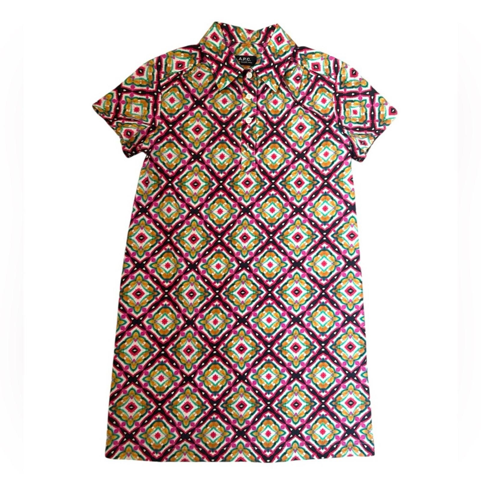 A.P.C. A.P.C. Geometric Cotton Prudence Shirt Mini Dress FR 36/US S Size S / US 4 / IT 40 - 9 Thumbnail