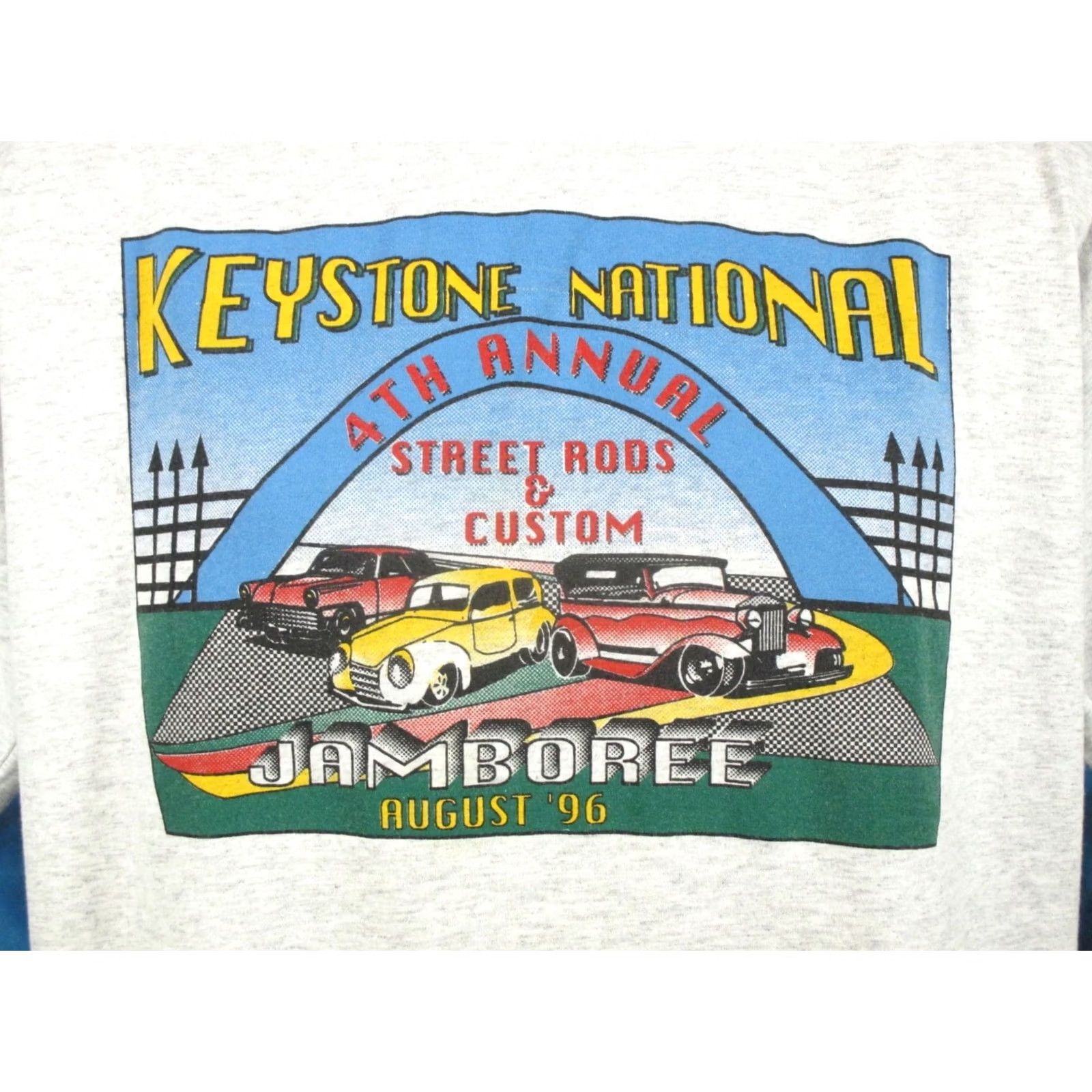Vintage VINTAGE KEYSTONE NATIONAL STREET ROD JAMBOREE T-Shirt L/XL 80s 90s Mens Size US L / EU 52-54 / 3 - 4 Thumbnail