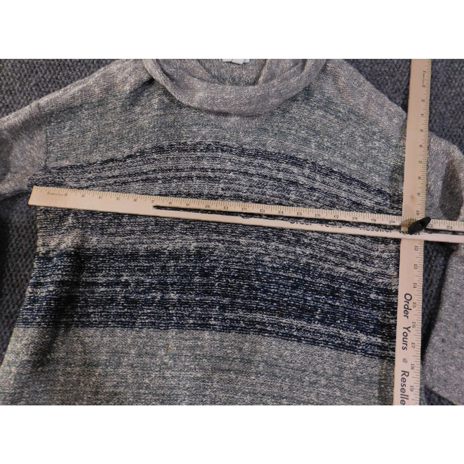 J. Jill VINTAGE J.Jill Sweater Tunic Womens Medium Gray Marled Knit Pullover Cowl Cotton Blend Size M / US 6-8 / IT 42-44 - 5 Thumbnail