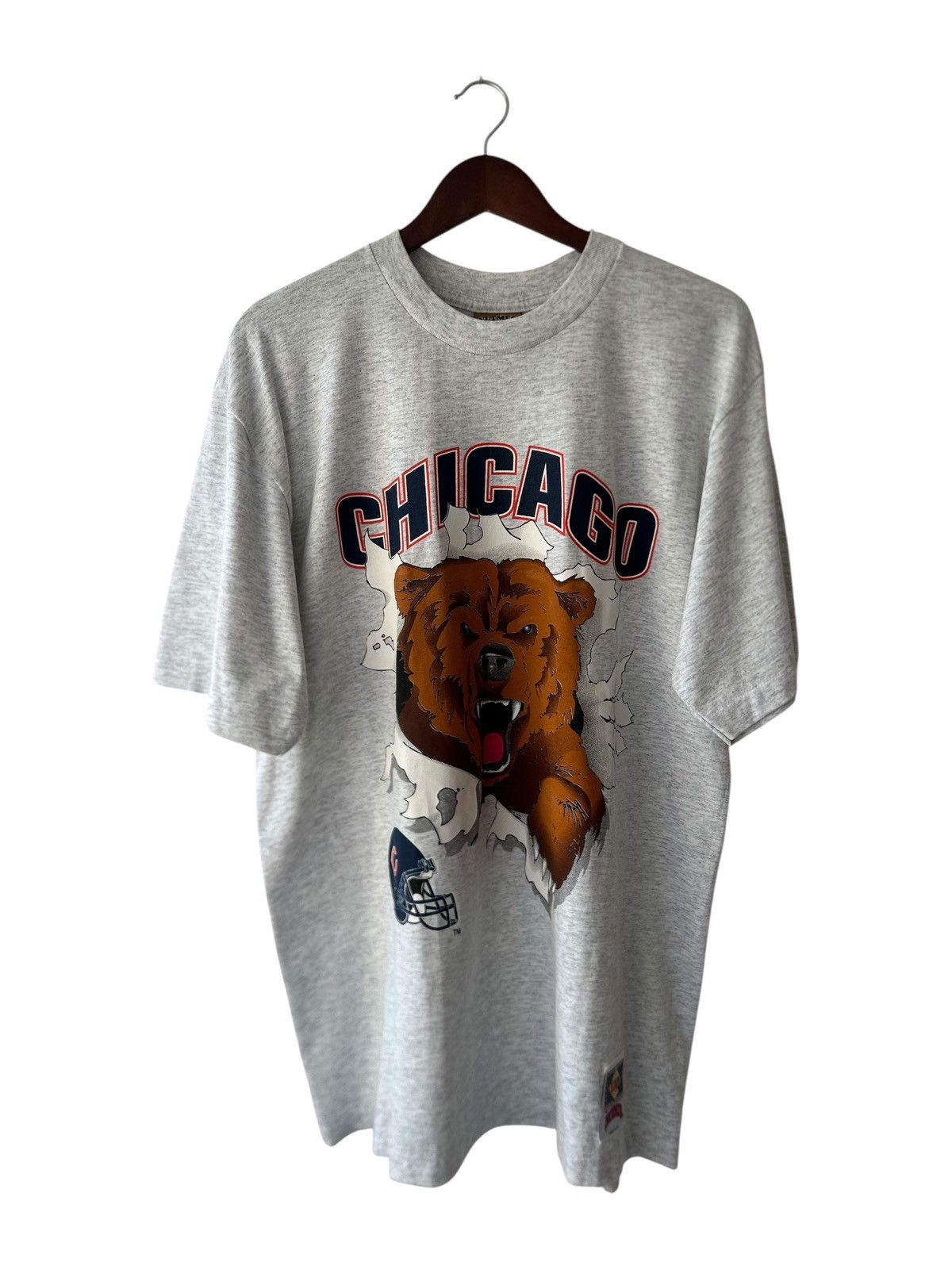 Vintage Vintage 1993 NFLP Chicago Bears Nutmeg Mirror Print Tee Size US L / EU 52-54 / 3 - 1 Thumbnail