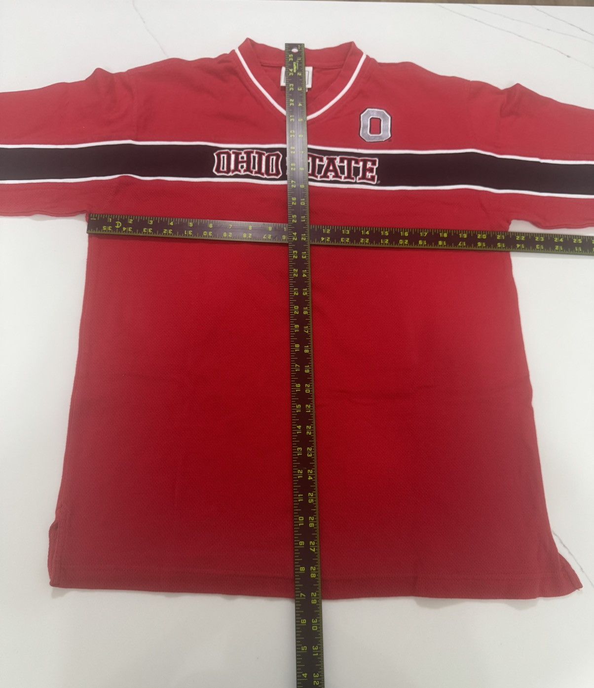 Lee 🏈 Vintage Ohio State Buckeyes V-Neck Jersey Tee (Lee Sport) Size US M / EU 48-50 / 2 - 4 Thumbnail