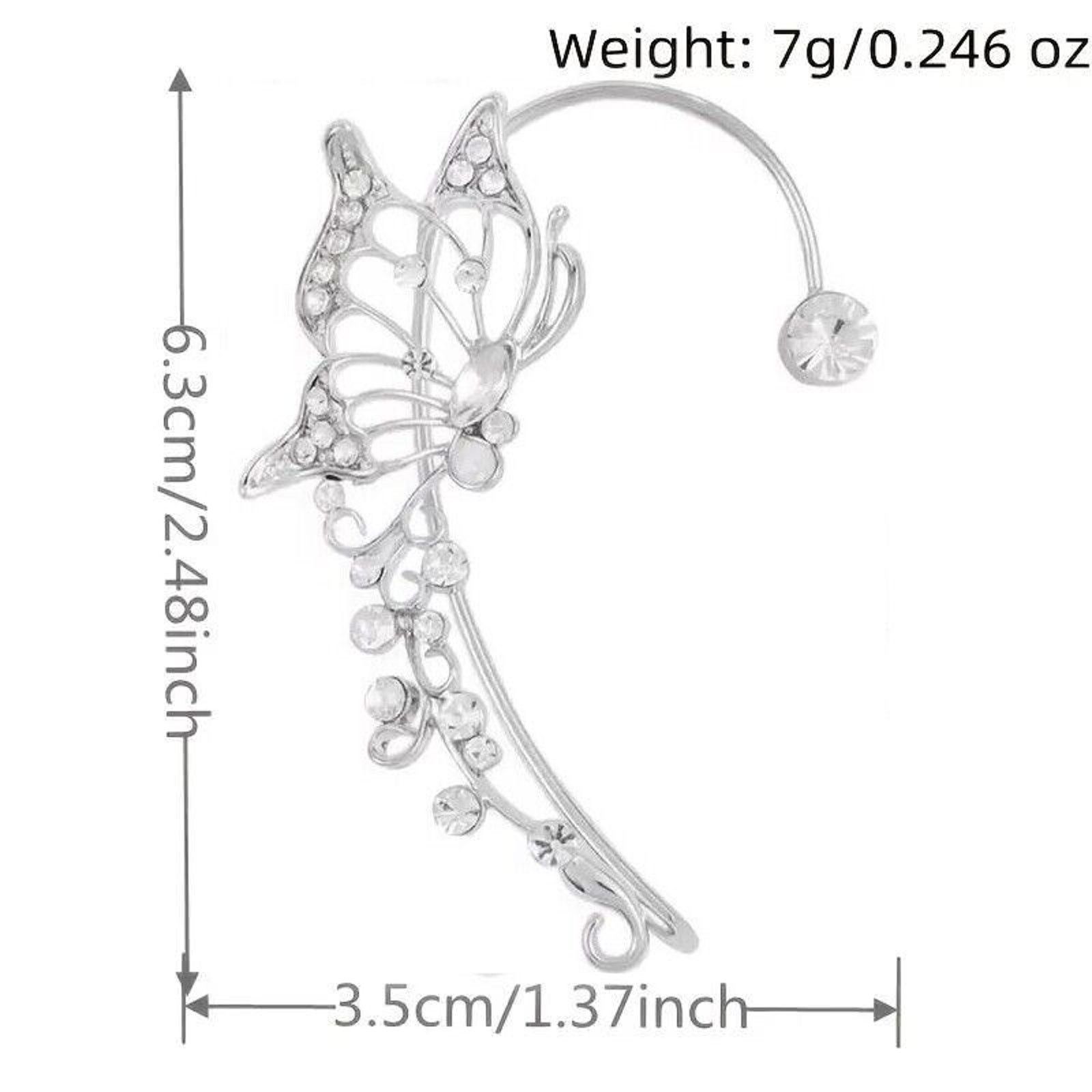 Other Butterfly Earrings • Wrap-Around Over Ear •Zircon •Right Ear Size ONE SIZE - 6 Thumbnail