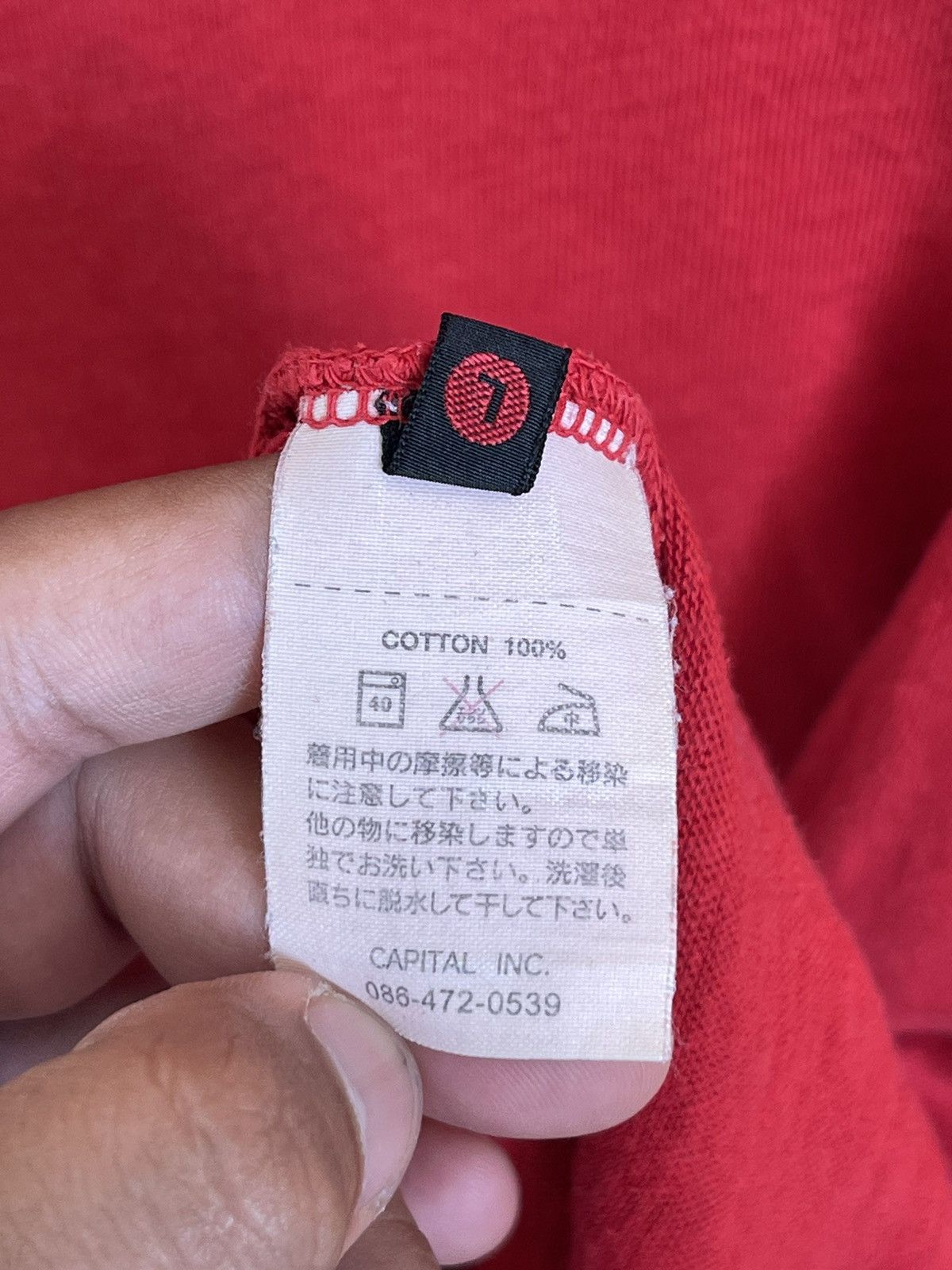 Kapital Kapital Red Cotton T Shirt Faded Size US L / EU 52-54 / 3 - 6 Thumbnail