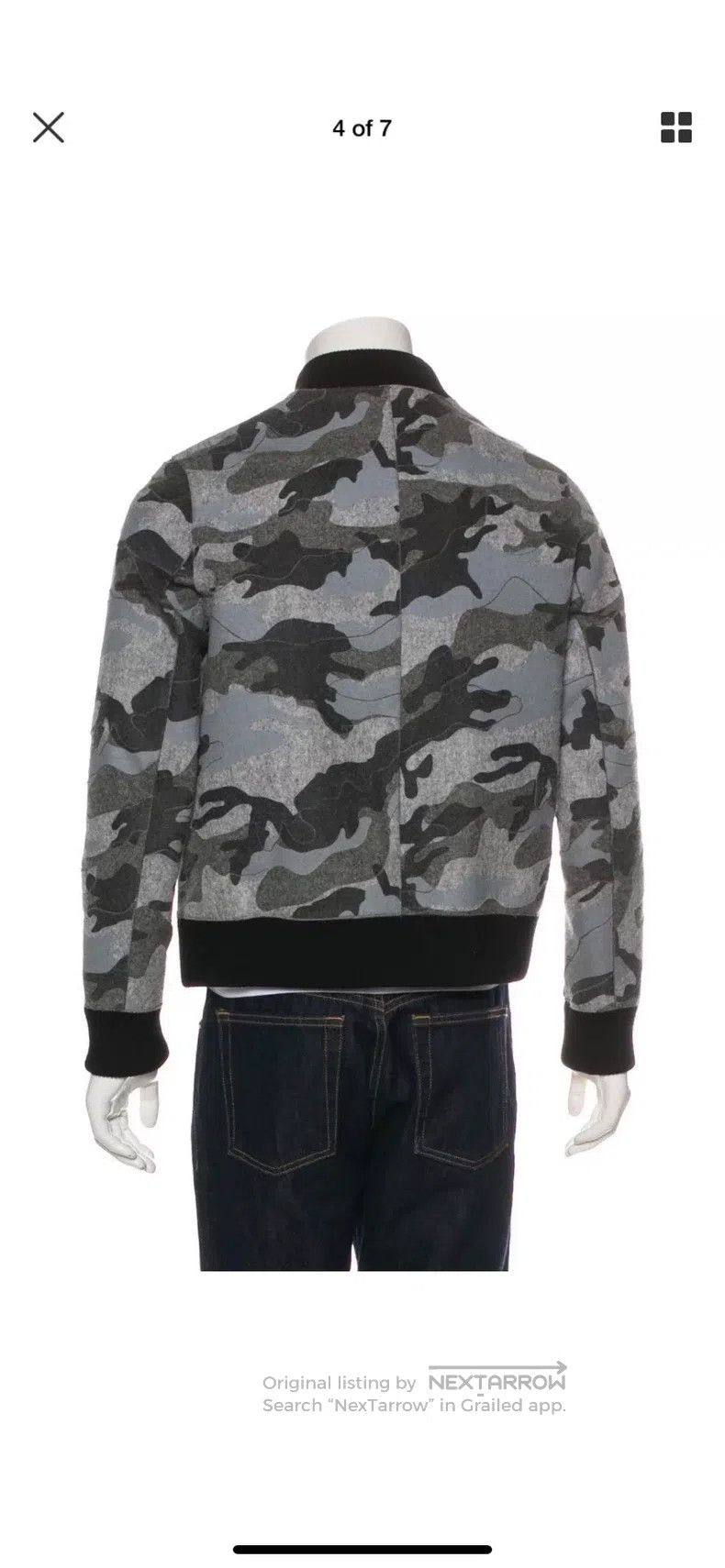 Valentino Valentino Grey camouflage wool felt jacket Size US M / EU 48-50 / 2 - 9 Thumbnail