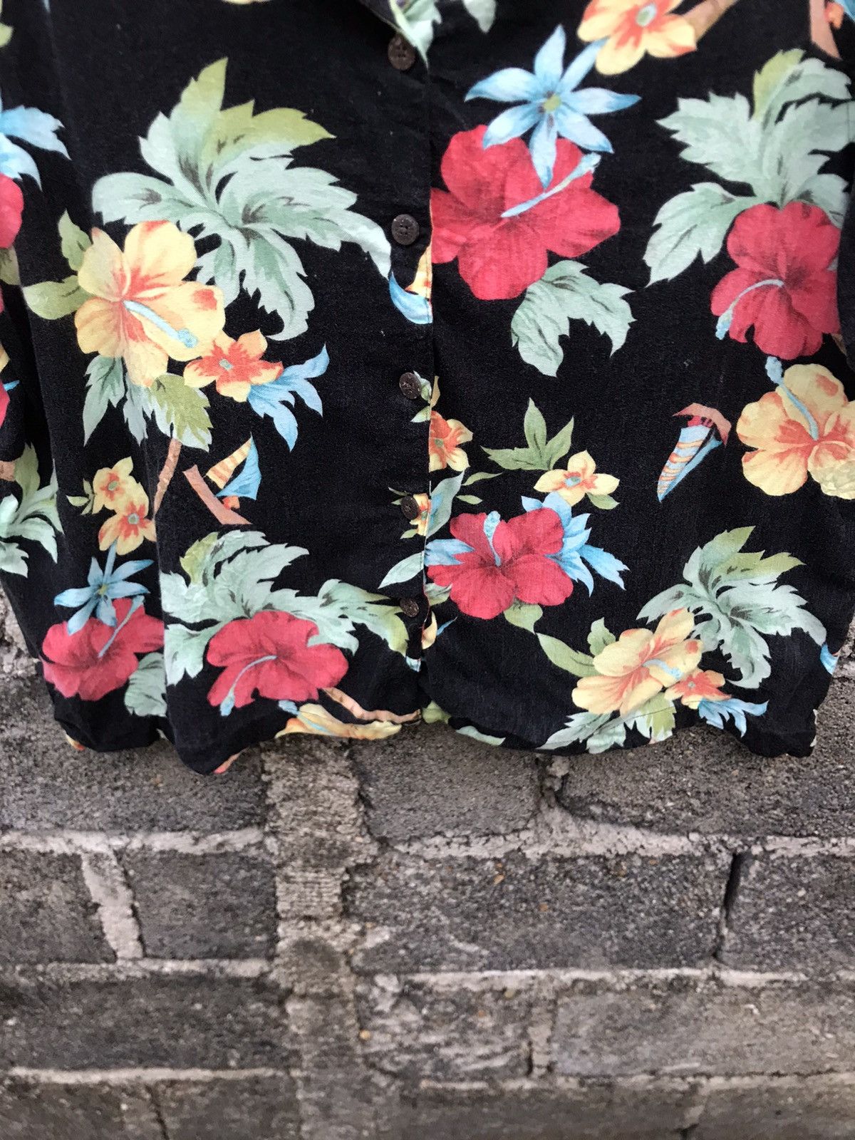 Caribbean ⚡️Vintage Caribbean Joe Button Hawaii Short Sleeve Size L / US 10 / IT 46 - 4 Thumbnail