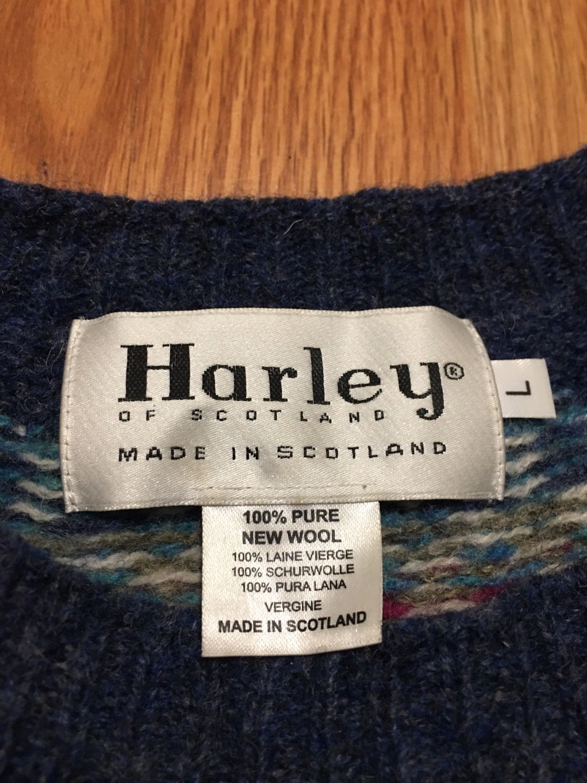 Harley of Scotland Harley of Scotland Fair Isle Pure New Wool Sweater Size L Size L / US 10 / IT 46 - 8 Thumbnail