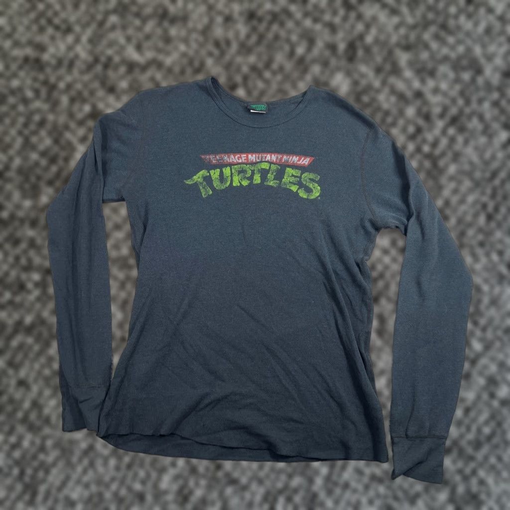 Vintage VINTAGE TMNT Teenage Mutant Ninja Turtles Thermal Shirt Men XL Black All Seasons Retro Size US XL / EU 56 / 4 - 1 Thumbnail