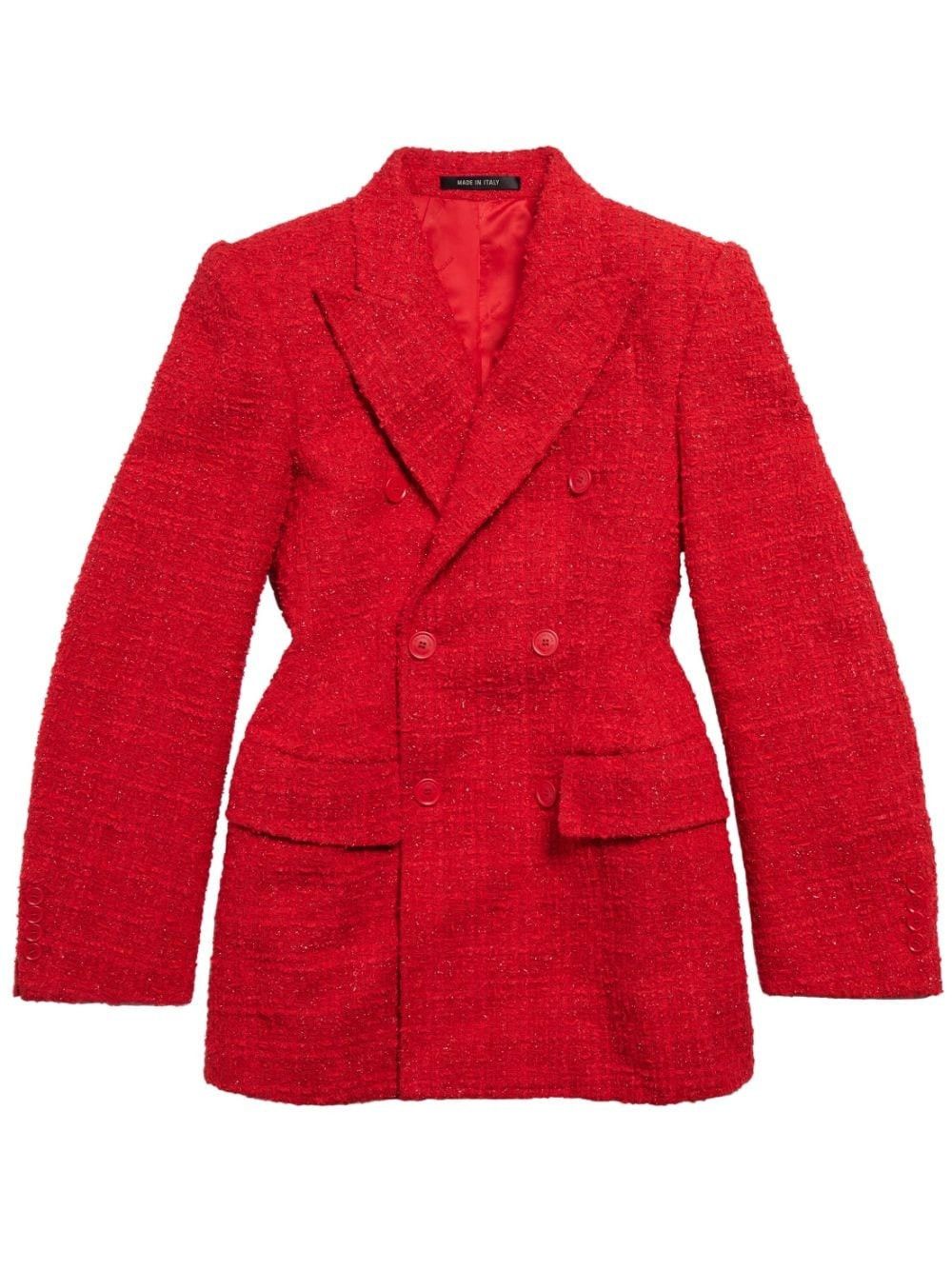 Balenciaga o1y0625 Blazer in Red Size XS / US 0-2 / IT 36-38 - 1 Thumbnail