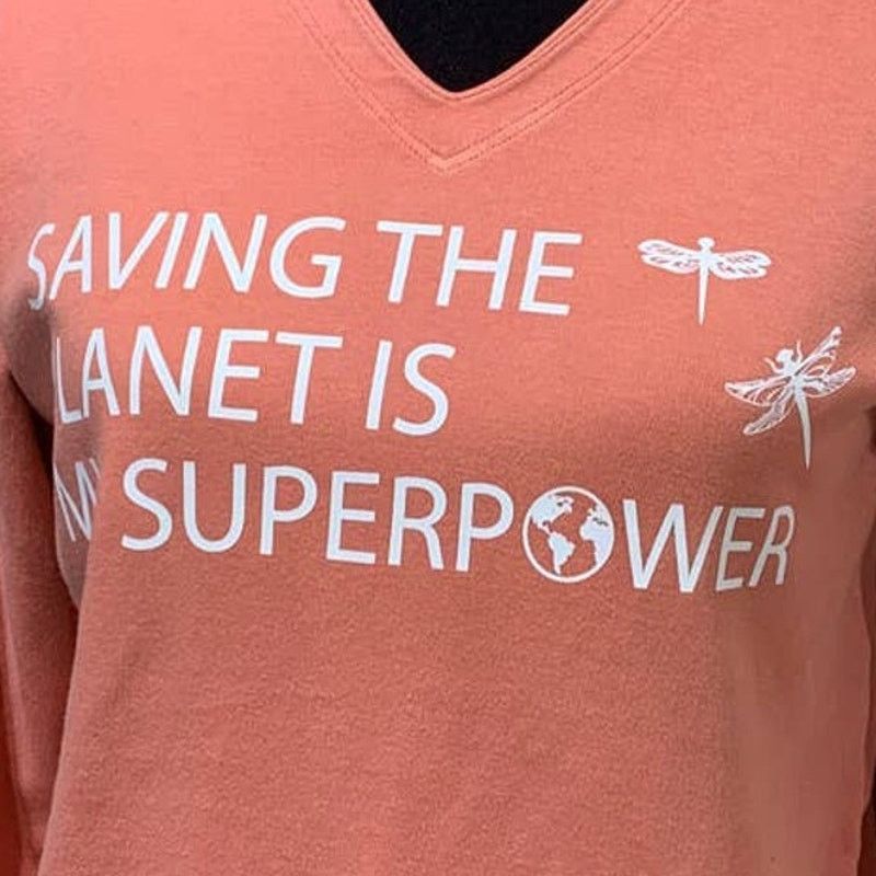 Cabelas Hand Printed Womens Medium Dragonfly Saving the Planet Tee Size M / US 6-8 / IT 42-44 - 2 Thumbnail