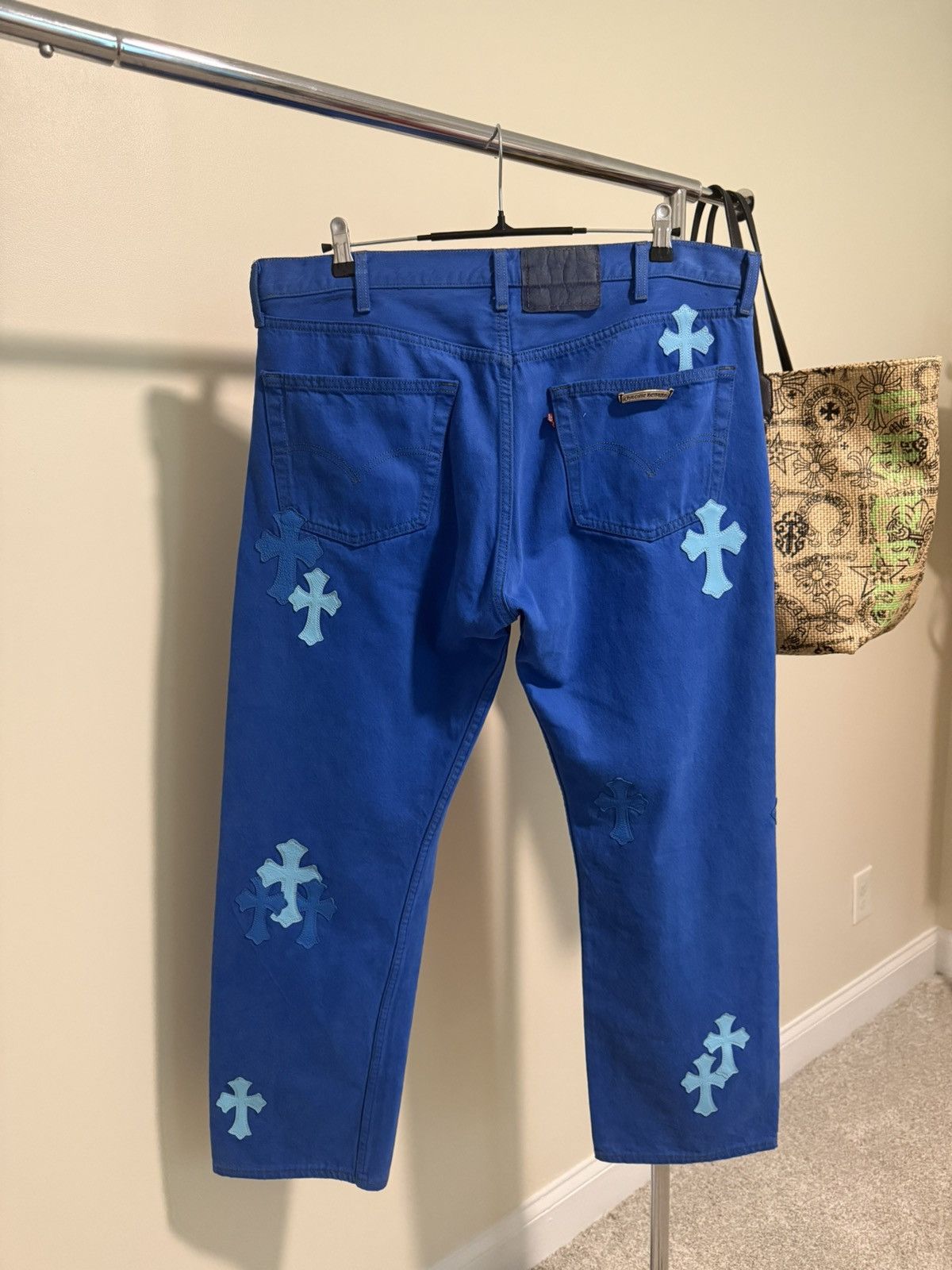 Chrome Hearts Chrome Hearts Blue Cross Patch Levis Size US 36 / EU 52 - 2 Thumbnail