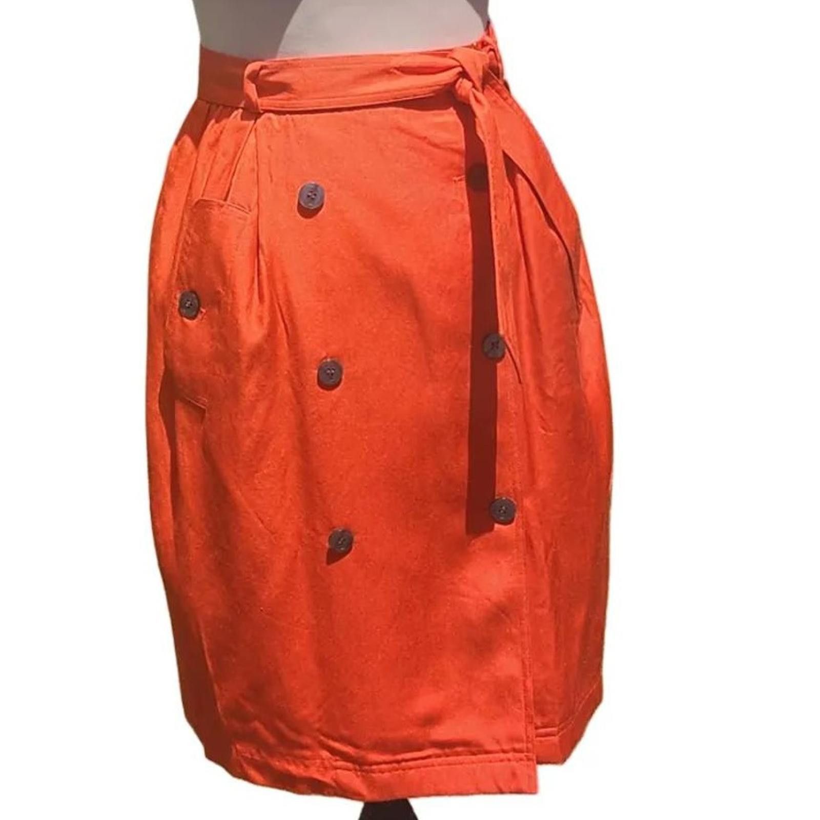Designer Ann Klein. 80s 100% Silk Skirt Knee Length Pencil Skirt. 4 Size 27" / US 4 / IT 40 - 3 Thumbnail