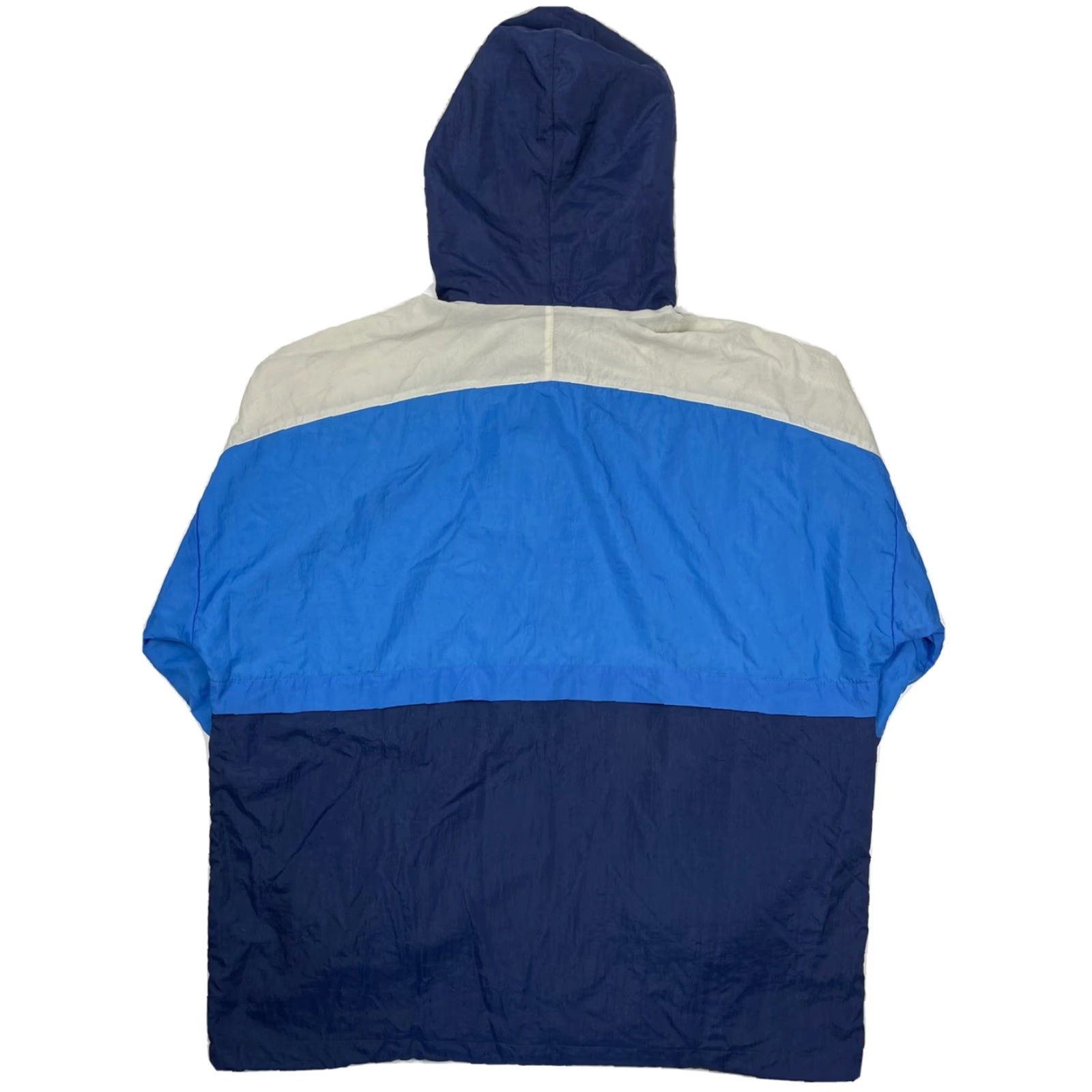Nike Nike Windbreaker Jacket Mens XL Swoosh Spell Out Carolina Blue Navy Lined Zip Geometric 90s Sports Running Gym Style Size US XL / EU 56 / 4 - 2 Thumbnail