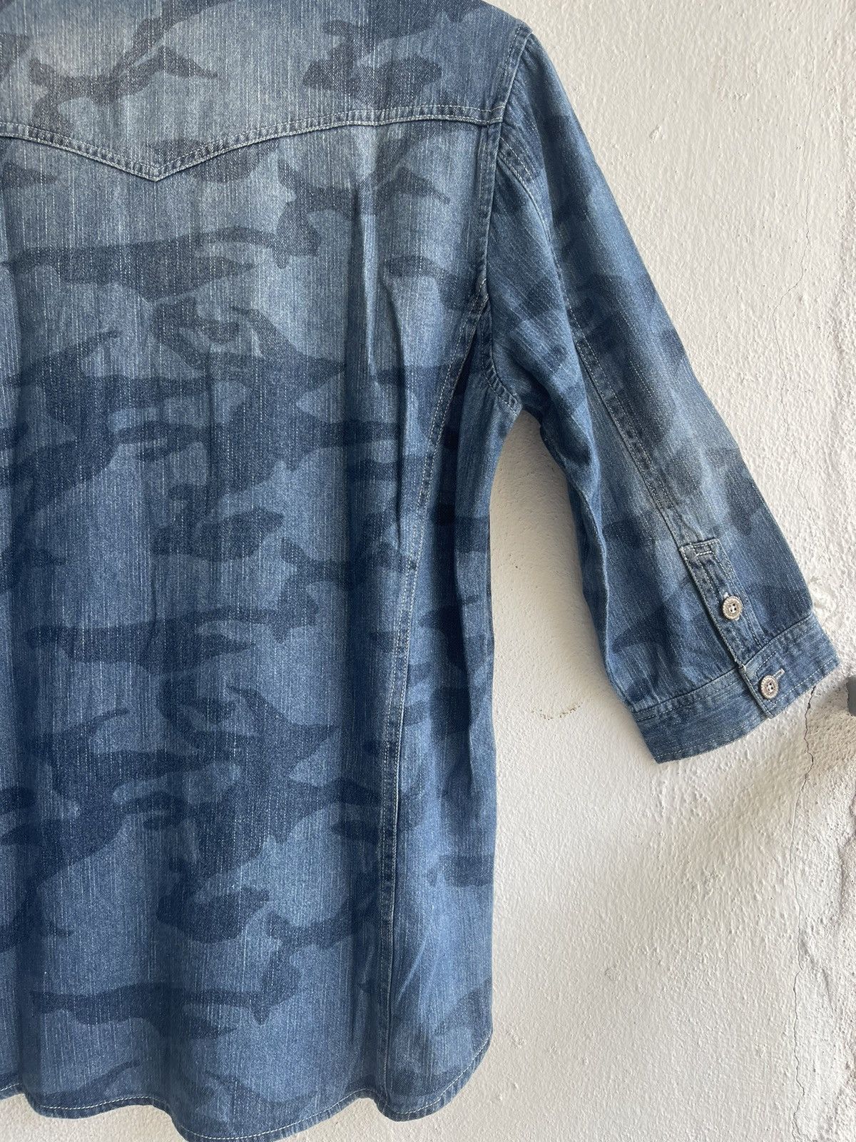 Hysteric Glamour × In The Attic × Japanese Brand Punk🔥In the Attic Homme Camouflage Denim Button up Shirt Size US M / EU 48-50 / 2 - 17 Thumbnail