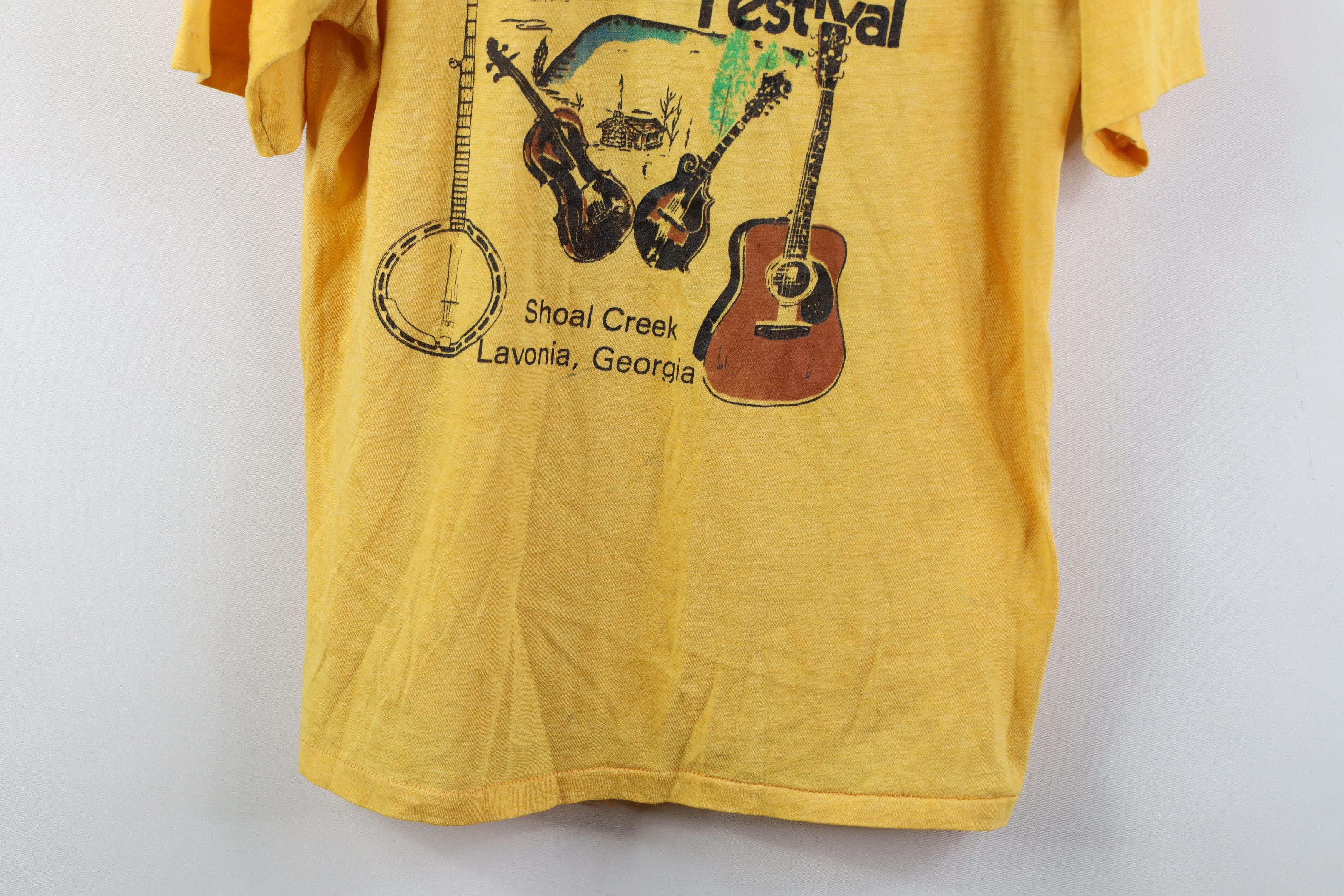 Vintage Vintage 70s Thin Shoal Creek Bluegrass Festival T-Shirt USA Size US M / EU 48-50 / 2 - 3 Thumbnail