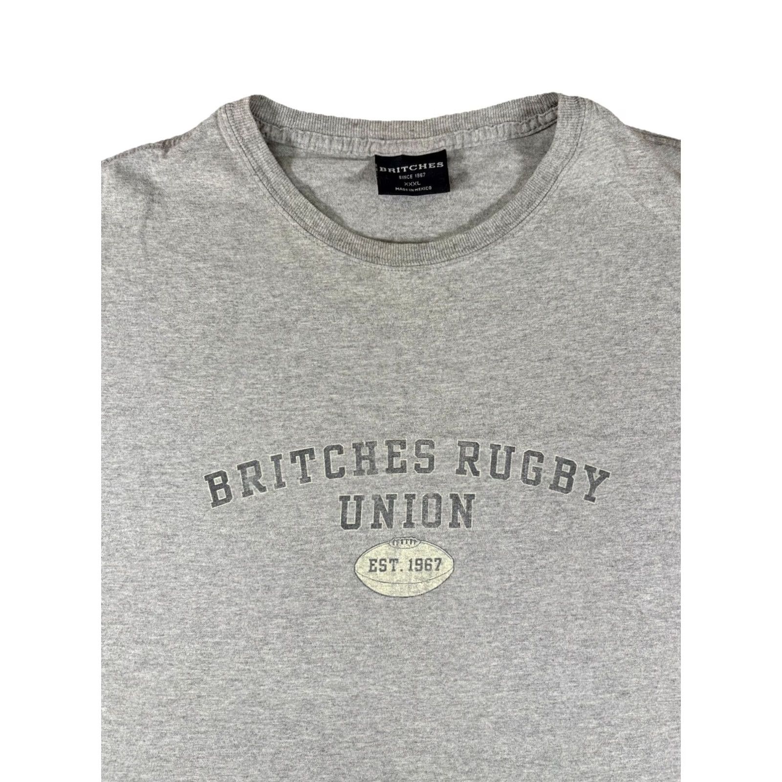 Vintage VINTAGE Britches Rugby Union Graphic Short Sleeve T-Shirt Grey Men’s Size XXXL Size US XXL / EU 58 / 5 - 2 Thumbnail