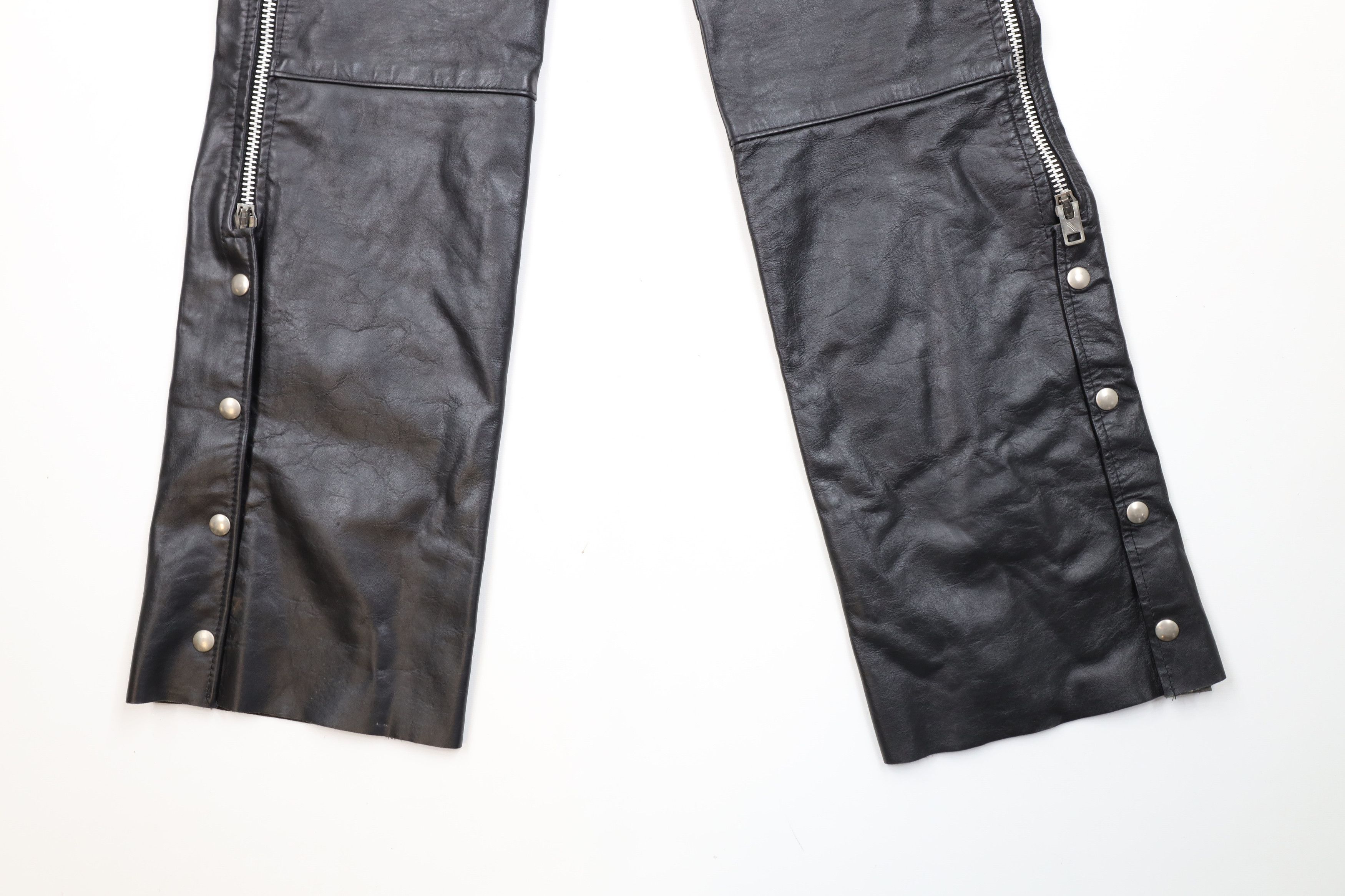 Vintage Vintage 70s Streetwear Leather Motorcycle Chaps USA Dom Size US 30 / EU 46 - 13 Thumbnail