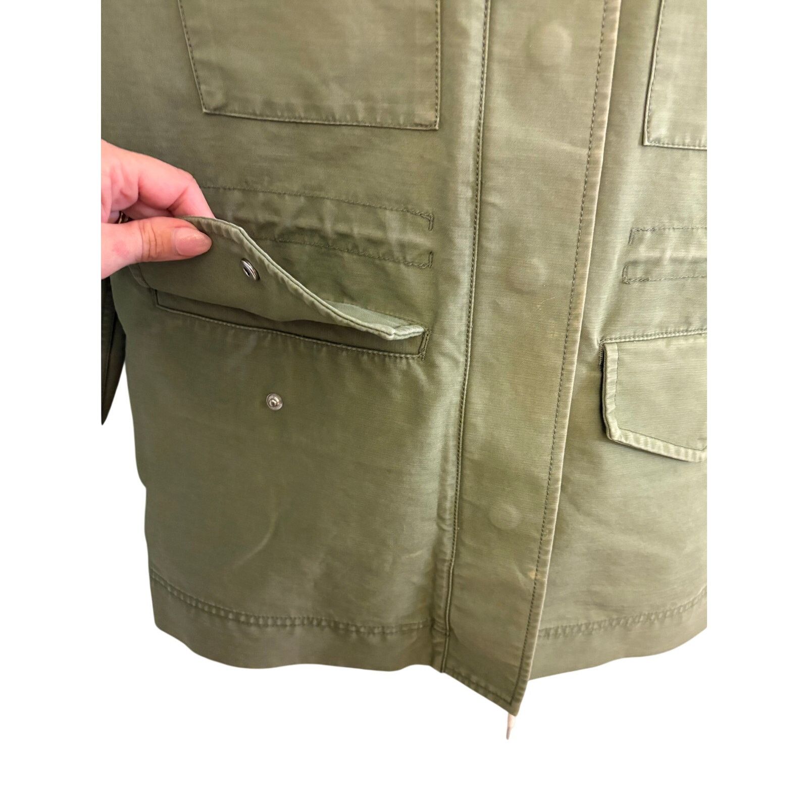 Everlane Everlane Olive Green Cotton Field Jacket Size Medium Size M / US 6-8 / IT 42-44 - 4 Thumbnail