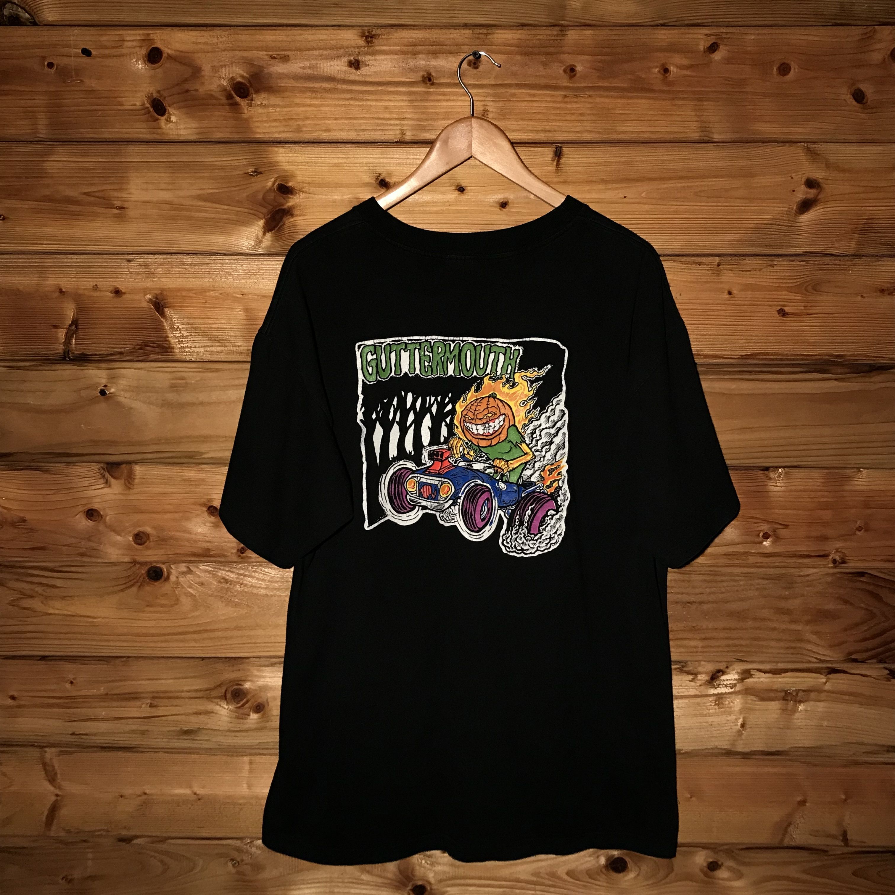 Band Tees × Vintage 90s Guttermouth Pumpkin Head Hot Rodder Band Promo T Shirt Size US XL / EU 56 / 4 - 1 Thumbnail