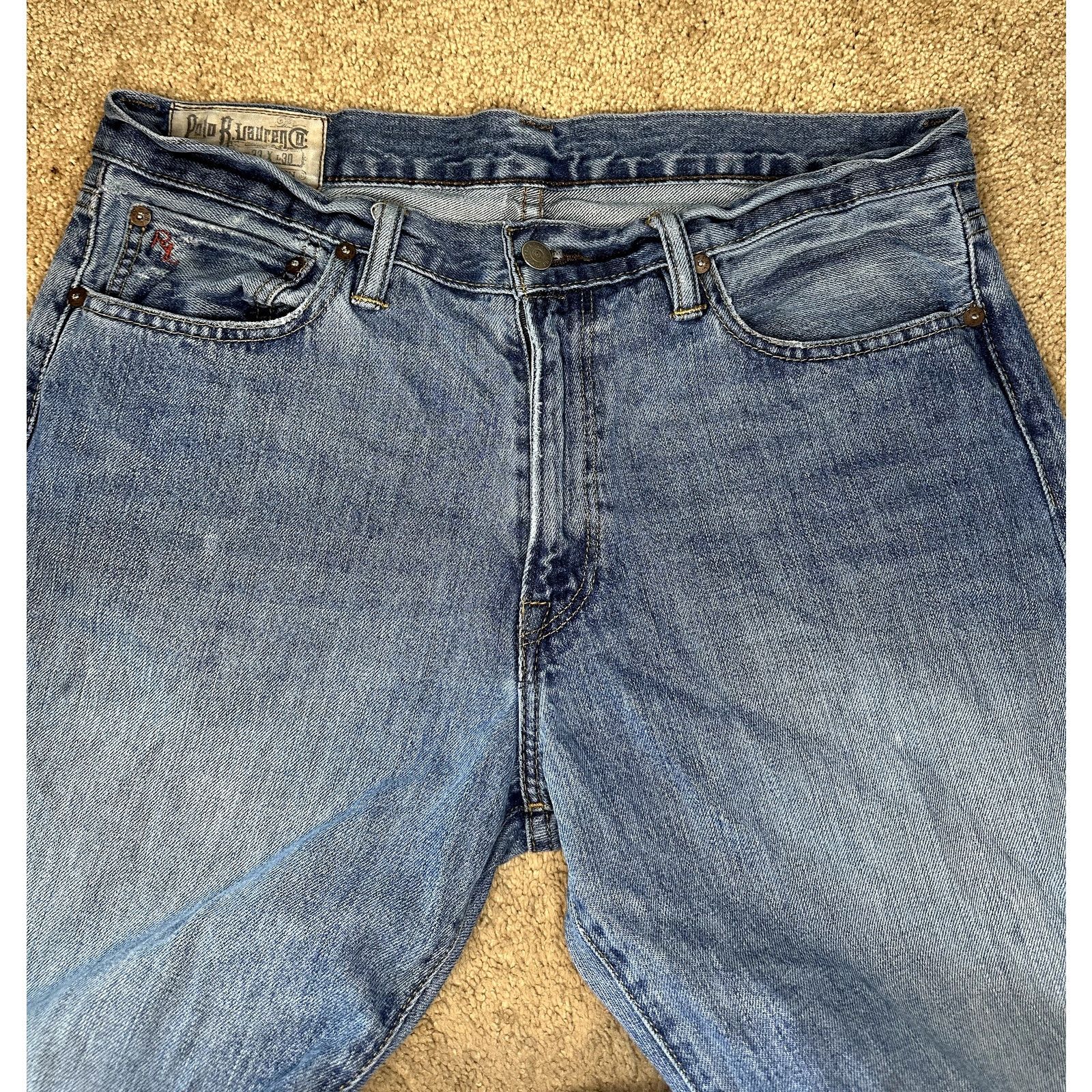 Polo Ralph Lauren Polo Ralph Lauren Mid-Rise Straight Denim Jeans Blue 30 x 30 Size US 33 - 4 Thumbnail