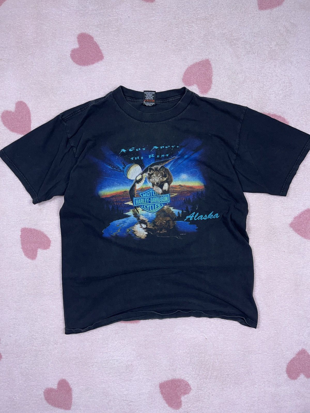 Harley Davidson ➕ 90s vintage Harley Davidson Alaska cool faded t-shirt Size US L / EU 52-54 / 3 - 1 Thumbnail