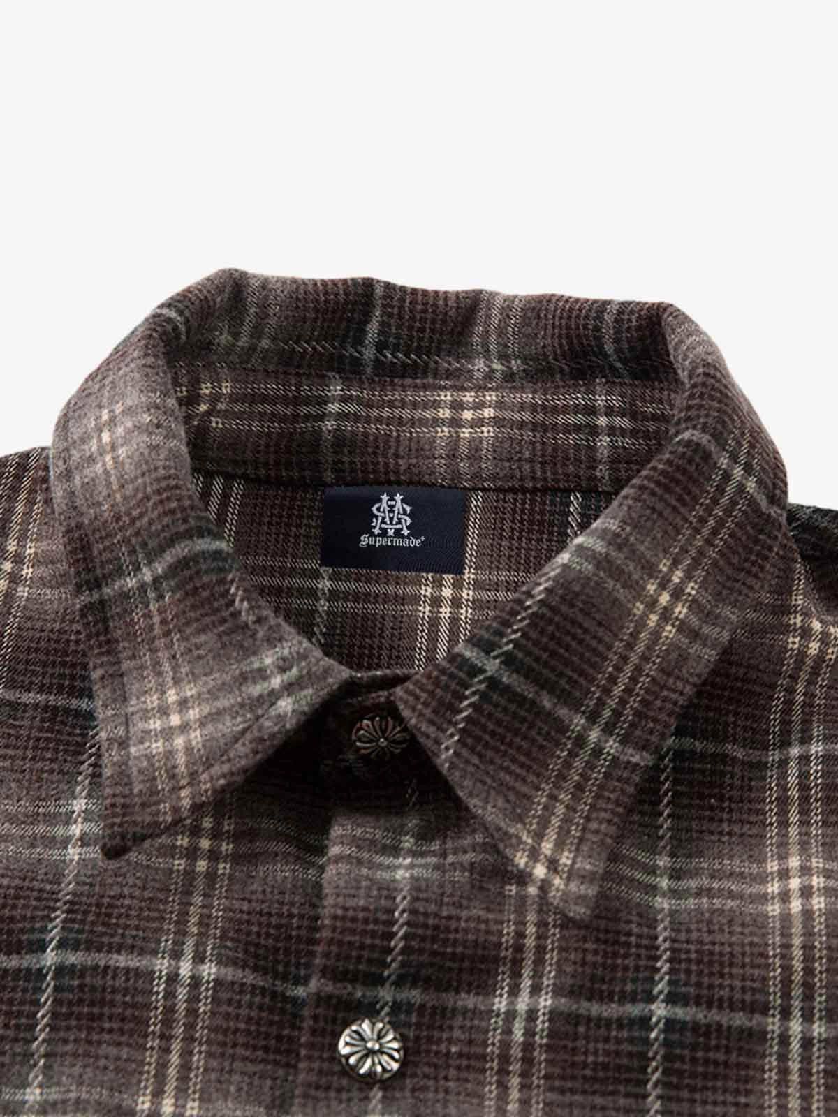 Flannel Street Faux Two-piece Damaged Plaid Long-sleeved Shirt Size US M / EU 48-50 / 2 - 3 Thumbnail