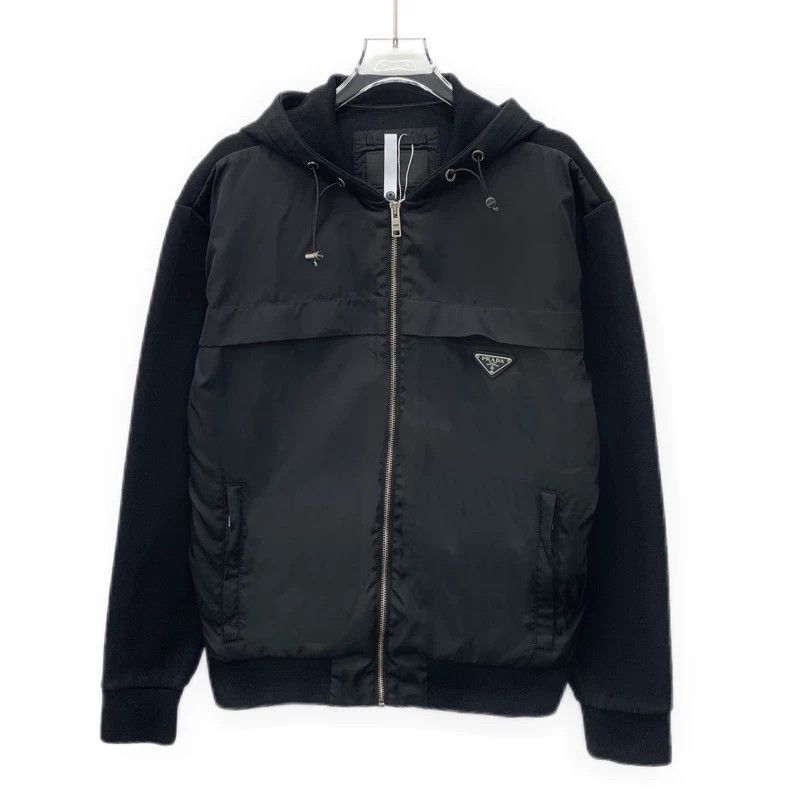 Prada Prada Black Hooded Zip Jacket Medium Size - dmc Size US M / EU 48-50 / 2 - 1 Thumbnail