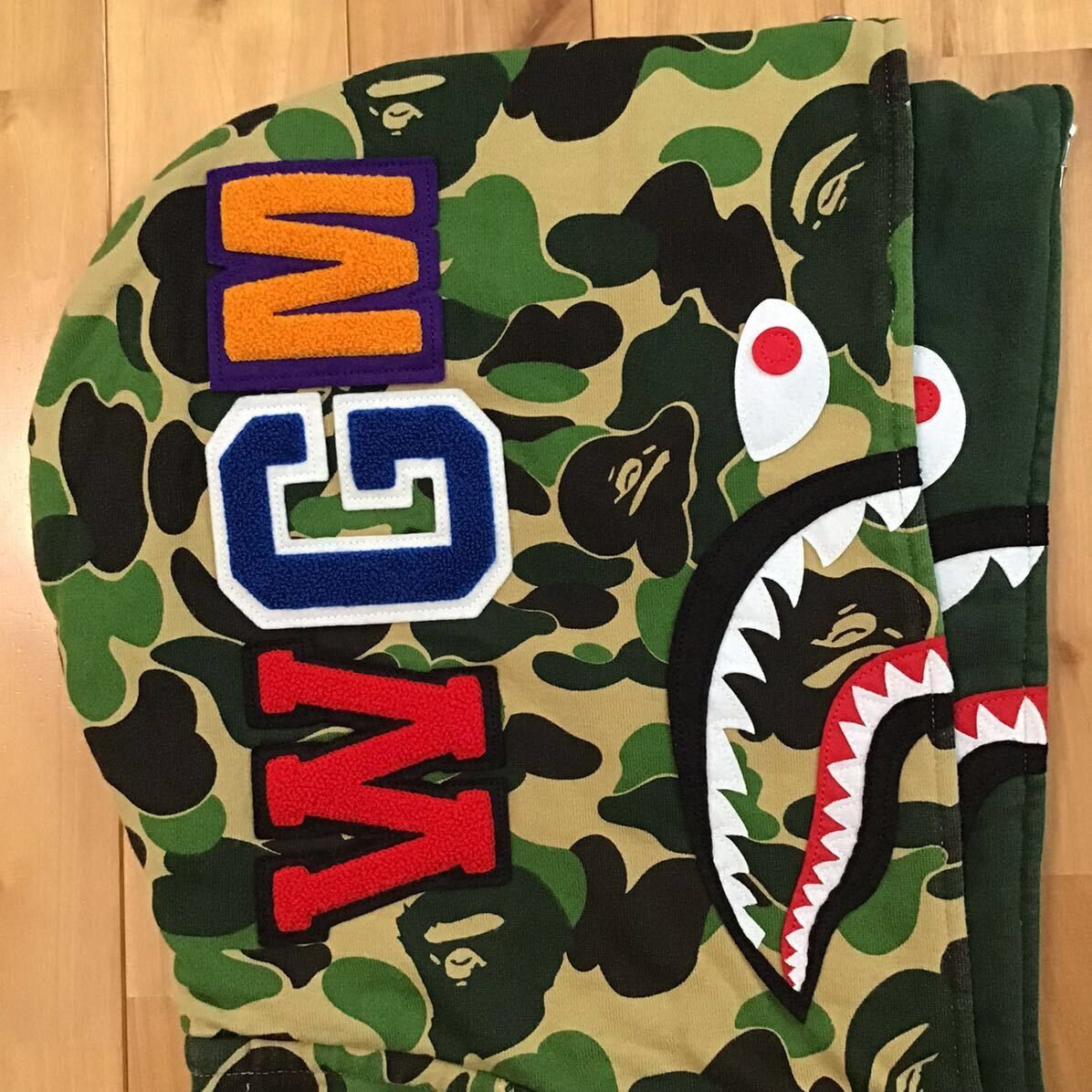 Bape BAPE Double Shark full zip hoodie ABC camo green APE Size US XL / EU 56 / 4 - 4 Thumbnail