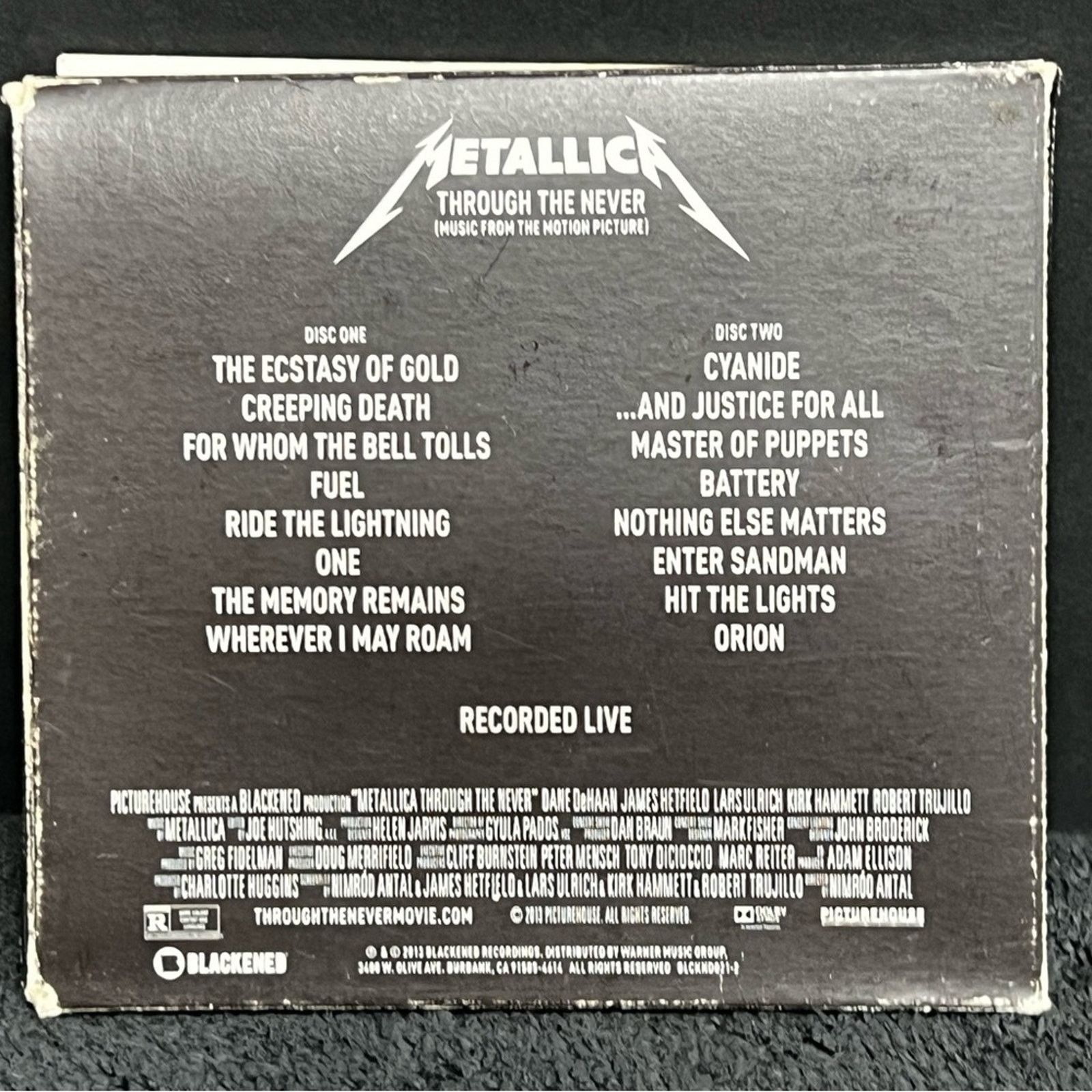 Metallica Metallica - Through The Never 2XCD Set NM Discs Size ONE SIZE - 2 Thumbnail