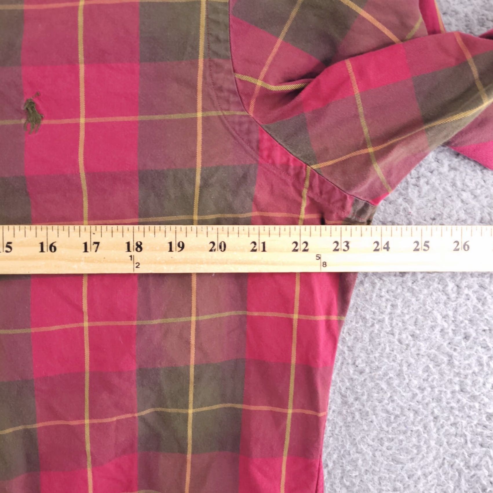 Polo Ralph Lauren Polo Ralph Lauren Shirt Mens Large Flannel Distressed Red Plaid Long Sleeve Size US L / EU 52-54 / 3 - 6 Thumbnail
