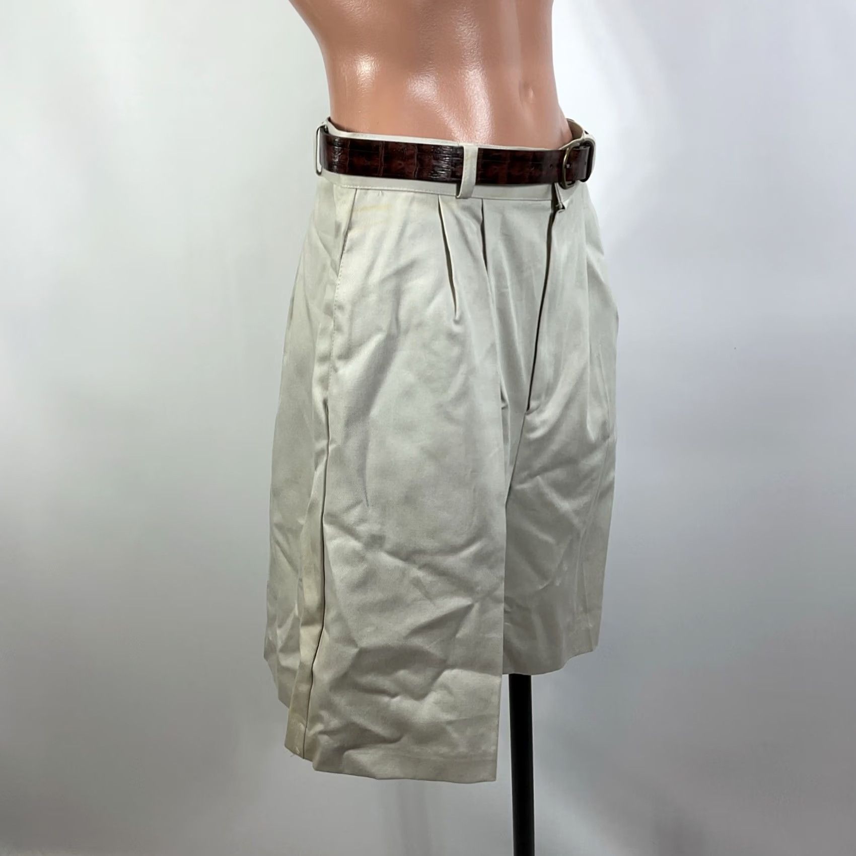 Vintage Vintage Basic Views Jorts Womens Sz 10 High Rise Jean Shorts 5-Pocket Denim Beige NWT 90s 80s Skater Relaxed Casual Adult Women Size 32" / US 10 / IT 46 - 4 Thumbnail
