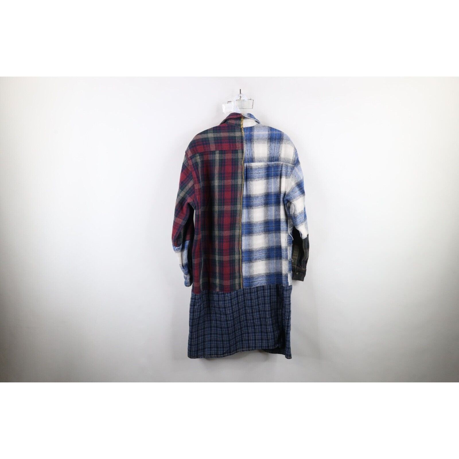 Vintage Vintage 90s Y2K Streetwear Custom Flannel Shirt Dress Size L / US 10 / IT 46 - 17 Thumbnail