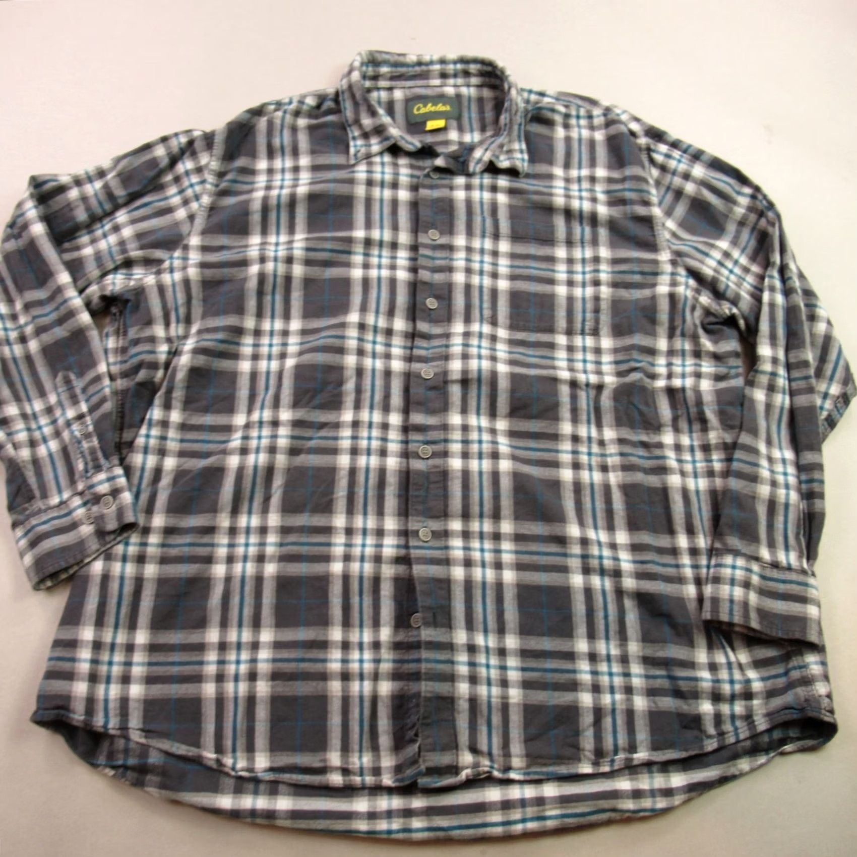 Vintage Cabela's Shirt Mens 3XL Tall Long Sleeve Plaid Button Up Pocket Casual Shirt Size US XXL / EU 58 / 5 - 2 Thumbnail