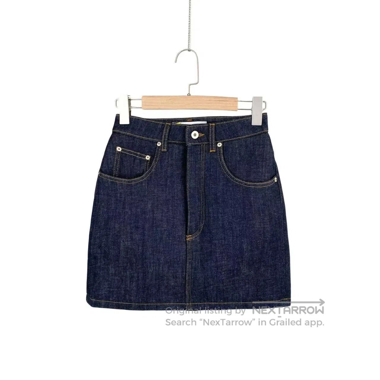Loewe Loewe Logo embroidered denim skirt| Size 42" / US 20 - 1 Thumbnail