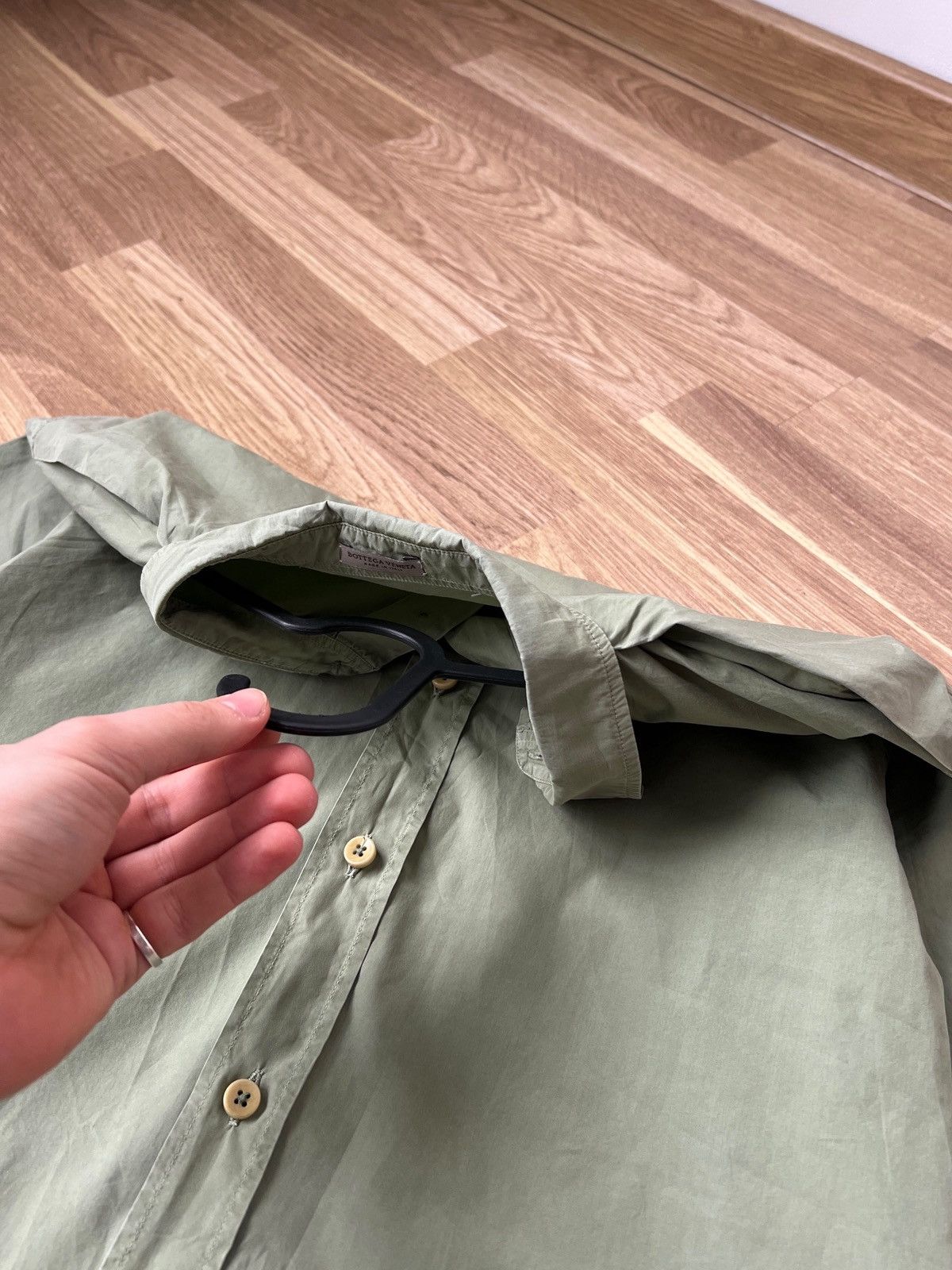 Bottega Veneta Bottega Veneta Men’s Cotton Green Shirt Size48 Made In Italy Size US M / EU 48-50 / 2 - 6 Thumbnail
