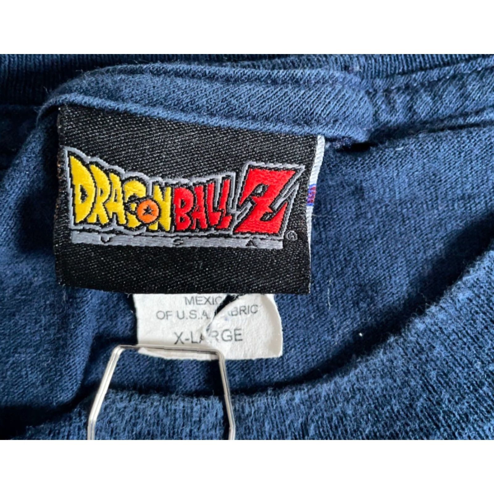 VINTAGE Dragon Ball Z T-Shirt Men's XL Dark Blue Double-Sided Print Anime 2000s Graphic