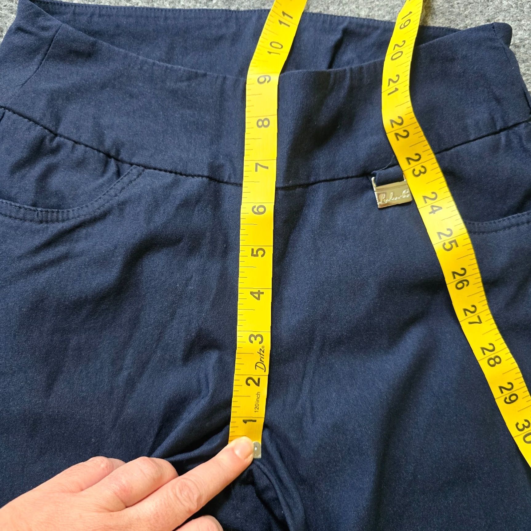Vintage Lulu B Pants Womens Size 2 Blue Stretch Tapered Performance Casual Dress Pants Regular Slim Fit Womensใจ Size 26" / US 2 / IT 38 - 6 Thumbnail