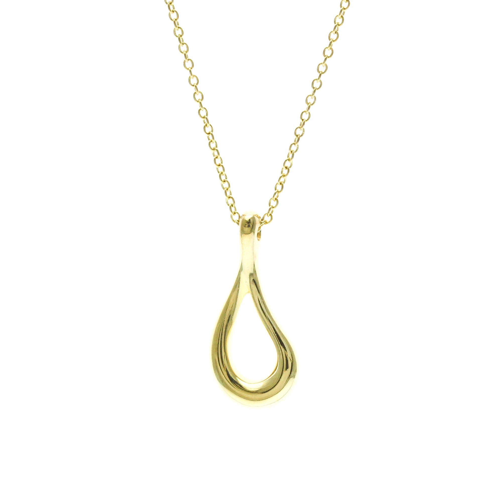 Tiffany & Co. Tiffany Open Teardrop Necklace Yellow Gold (18K) No Stone Women,Men Fashion Pendant Necklace (Gold) Size ONE SIZE - 1 Thumbnail