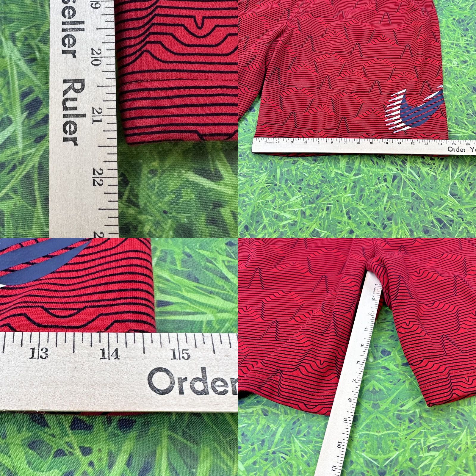 Nike Nike USA Basketball Mens 2XL Red White Blue Star Pattern Shorts Swoosh Sports Size US 39 - 8 Thumbnail