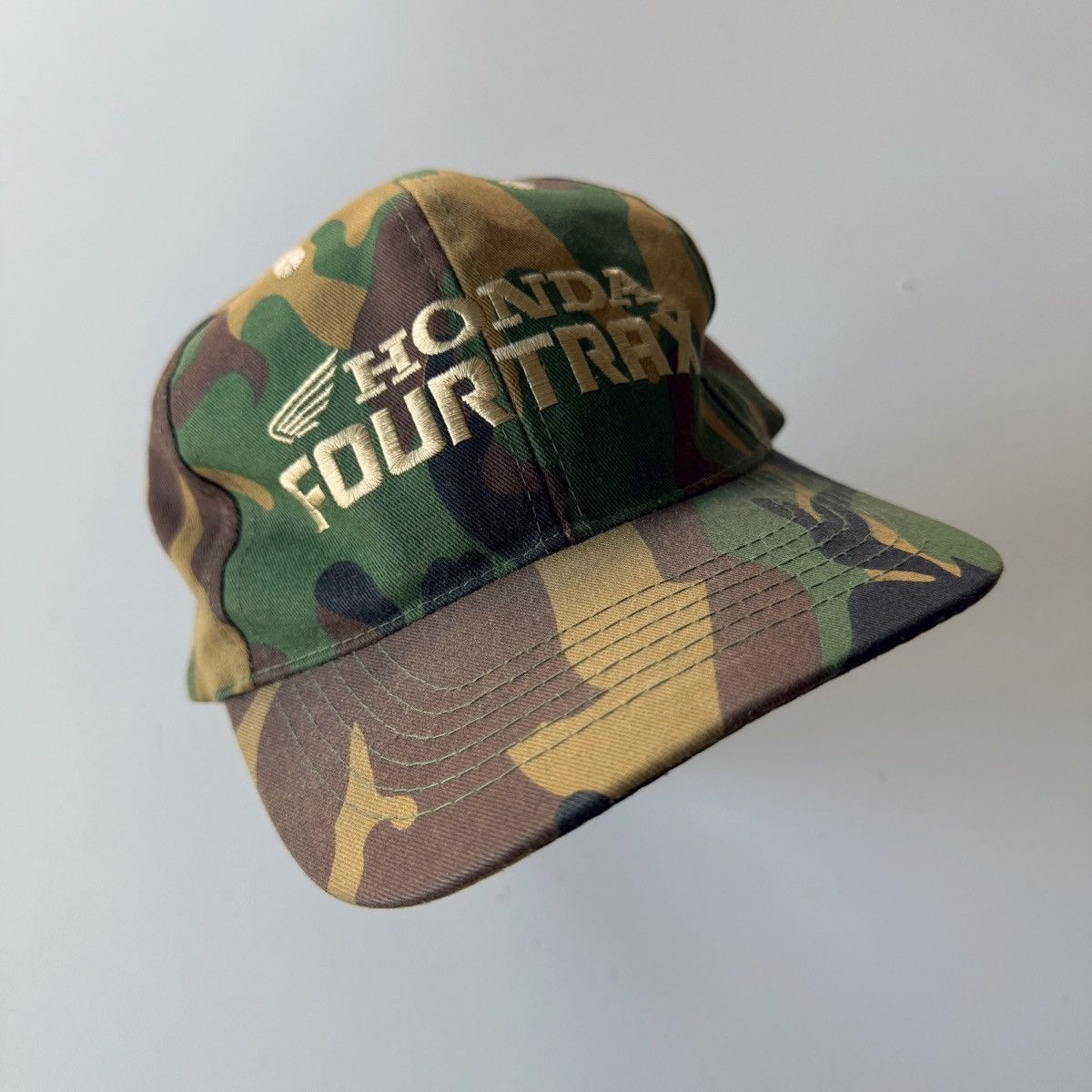 Honda 2000s Vintage Y2K Honda FourTrax ATV Camo Hat Size ONE SIZE - 4 Thumbnail