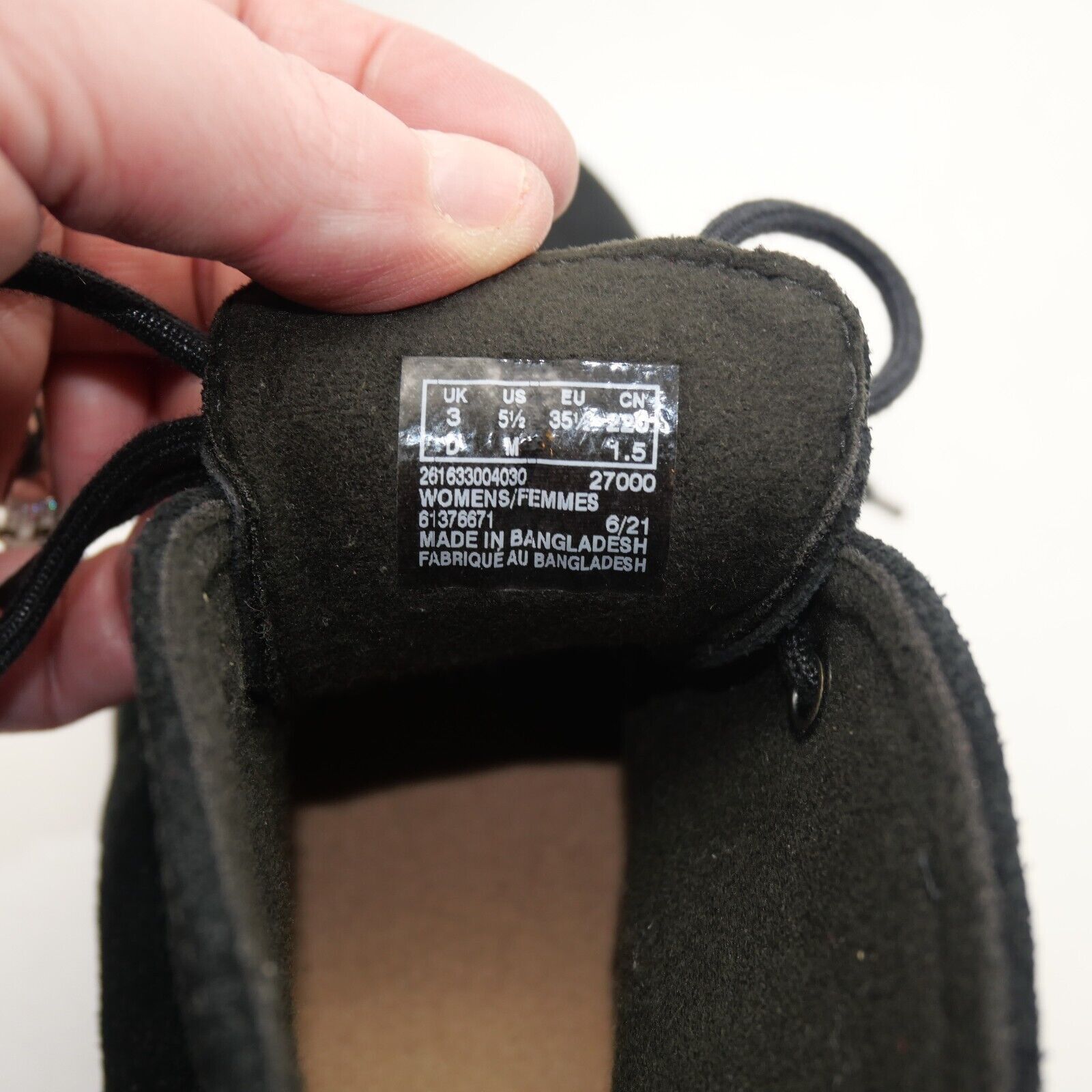 Clarks NEW Clarks Airabell Ankle Chukka Boots Booties Black Suede Size US 5.5 / IT 35.5 - 6 Thumbnail