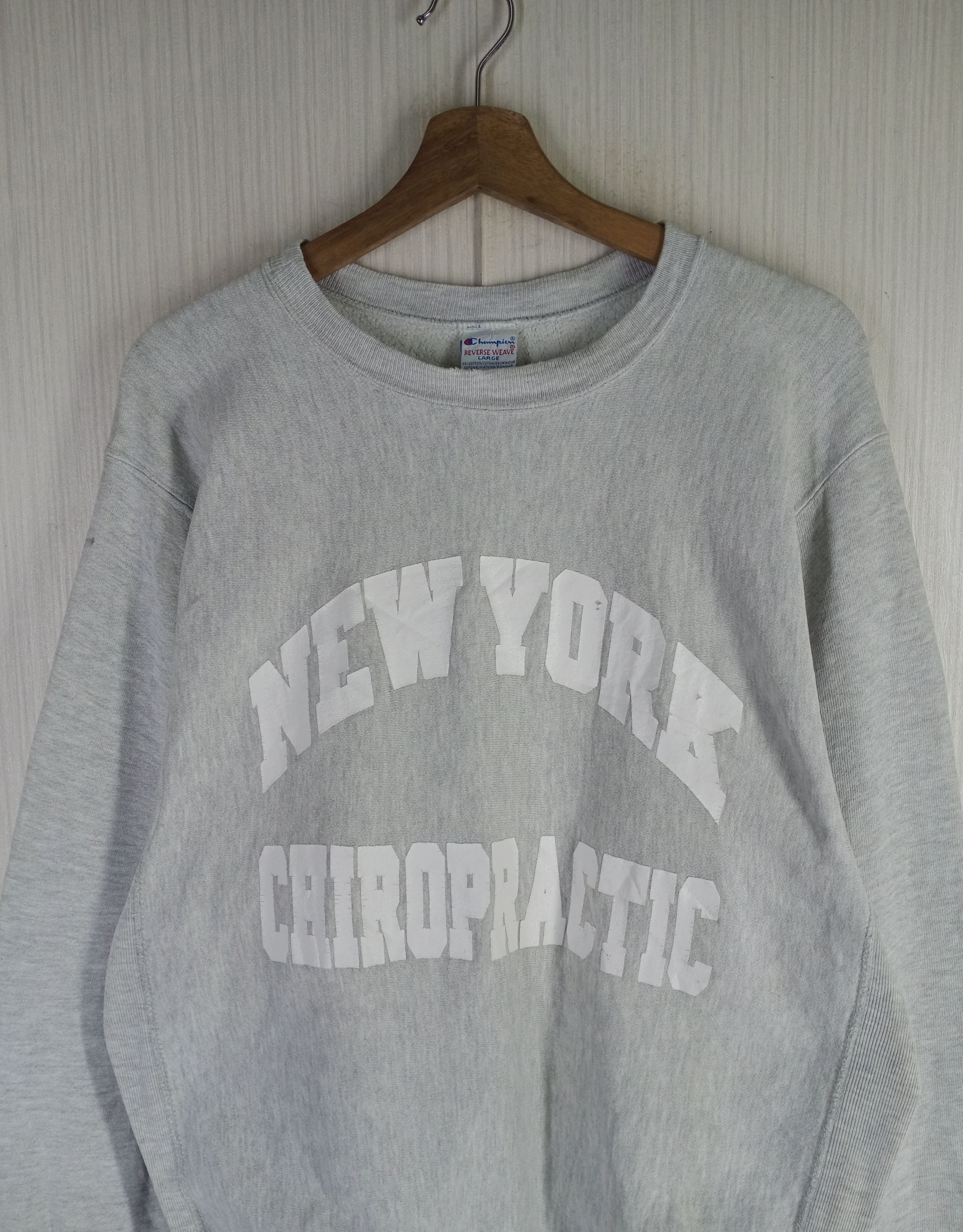 Champion Vintage 90s Champion New York Chiropractic Reverse Weave Size US L / EU 52-54 / 3 - 3 Thumbnail