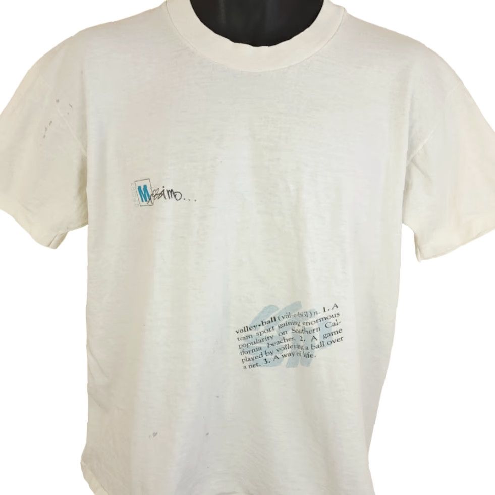 Mossimo VINTAGE Mossimo Beach Volleyball T Shirt Mens Size Large White Cotton 80s Sports Made In USA Surf Skater 80s Mens Tee Size US L / EU 52-54 / 3 - 2 Thumbnail