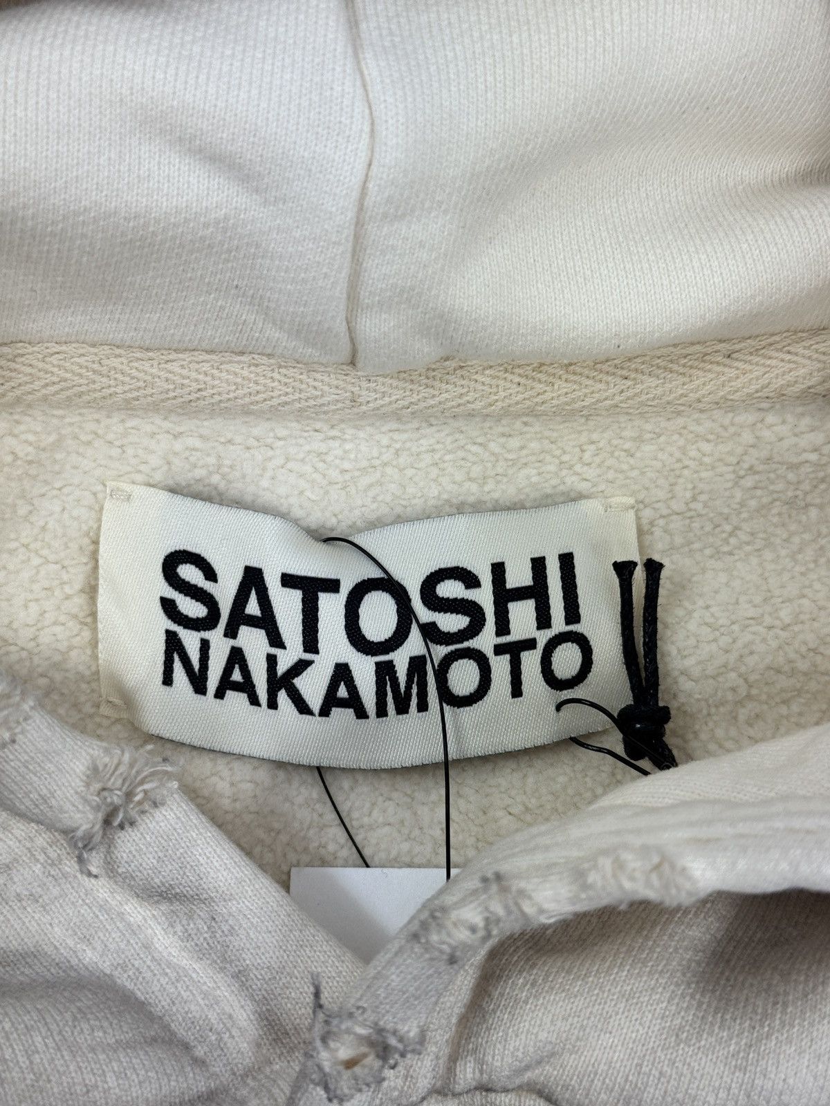 Satoshi Nakamoto Necklace Logo-Print Embellished Distressed Hoodie Size US XL / EU 56 / 4 - 9 Thumbnail