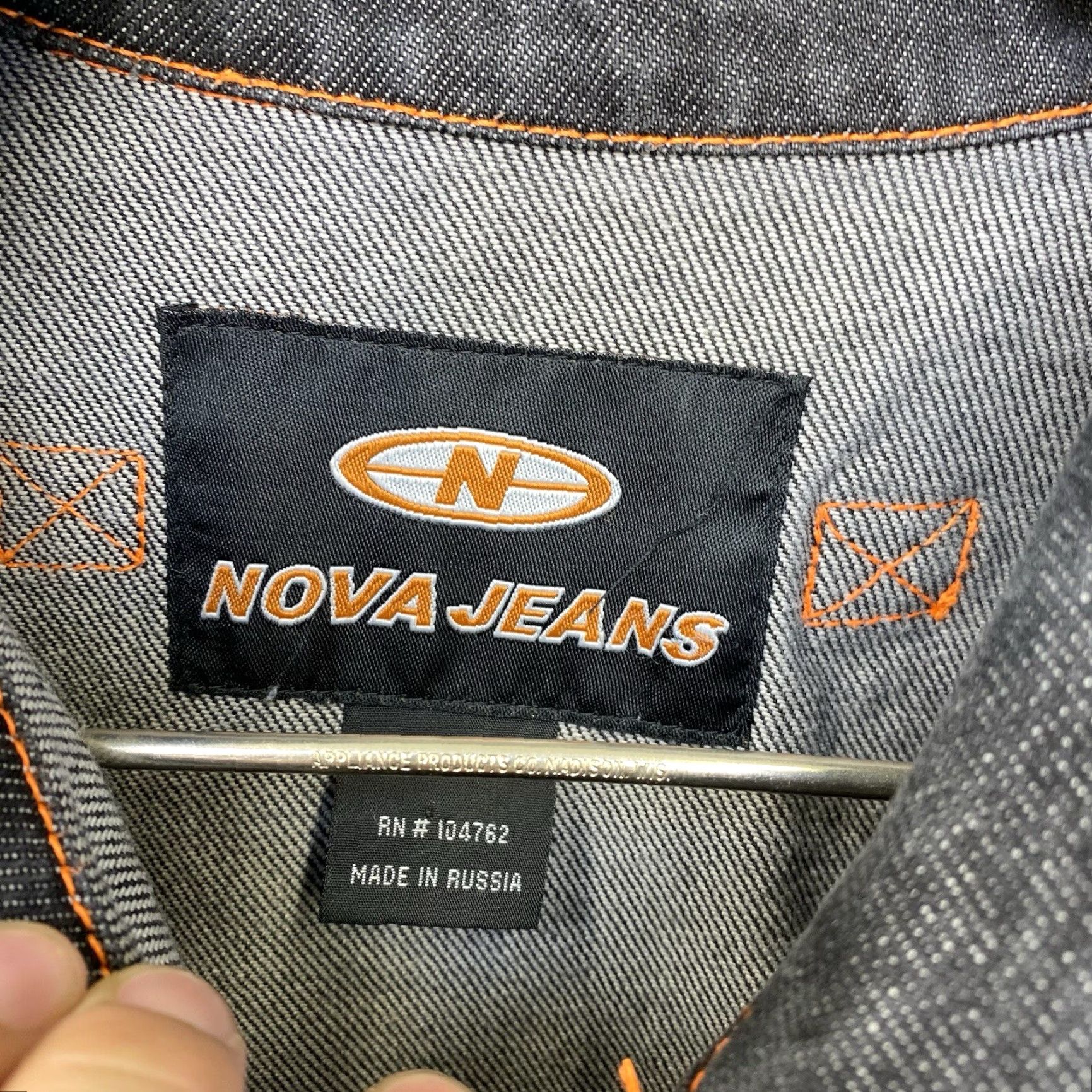 Vintage VINTAGE Platinum Nova Jeans Denim Jacket Mens 3XL Black Denim Logo 80s 90s Jacket Men Size US 39 - 4 Thumbnail