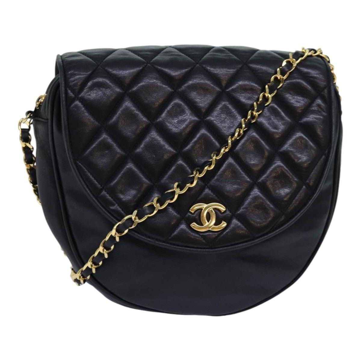 Chanel CHANEL Matelasse Chain Shoulder Bag Lamb Skin Black CC Size ONE SIZE - 1 Thumbnail