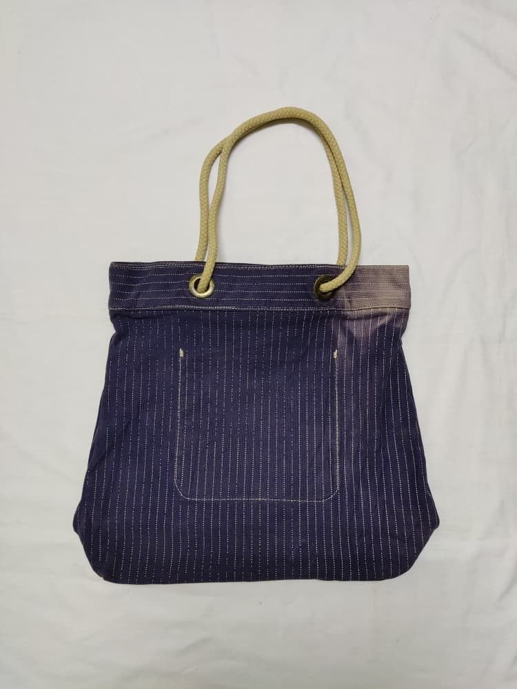 RRL Ralph Lauren Vintage RRL Double RL Wabash Stripe Letter Print Tote Bag Size ONE SIZE - 2 Thumbnail