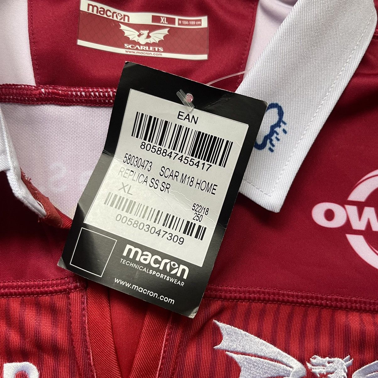 Macron × Vintage NWT SCARLETS MACRON 2018/2019 RUGBY HOME JERSEY Size US XL / EU 56 / 4 - 6 Thumbnail