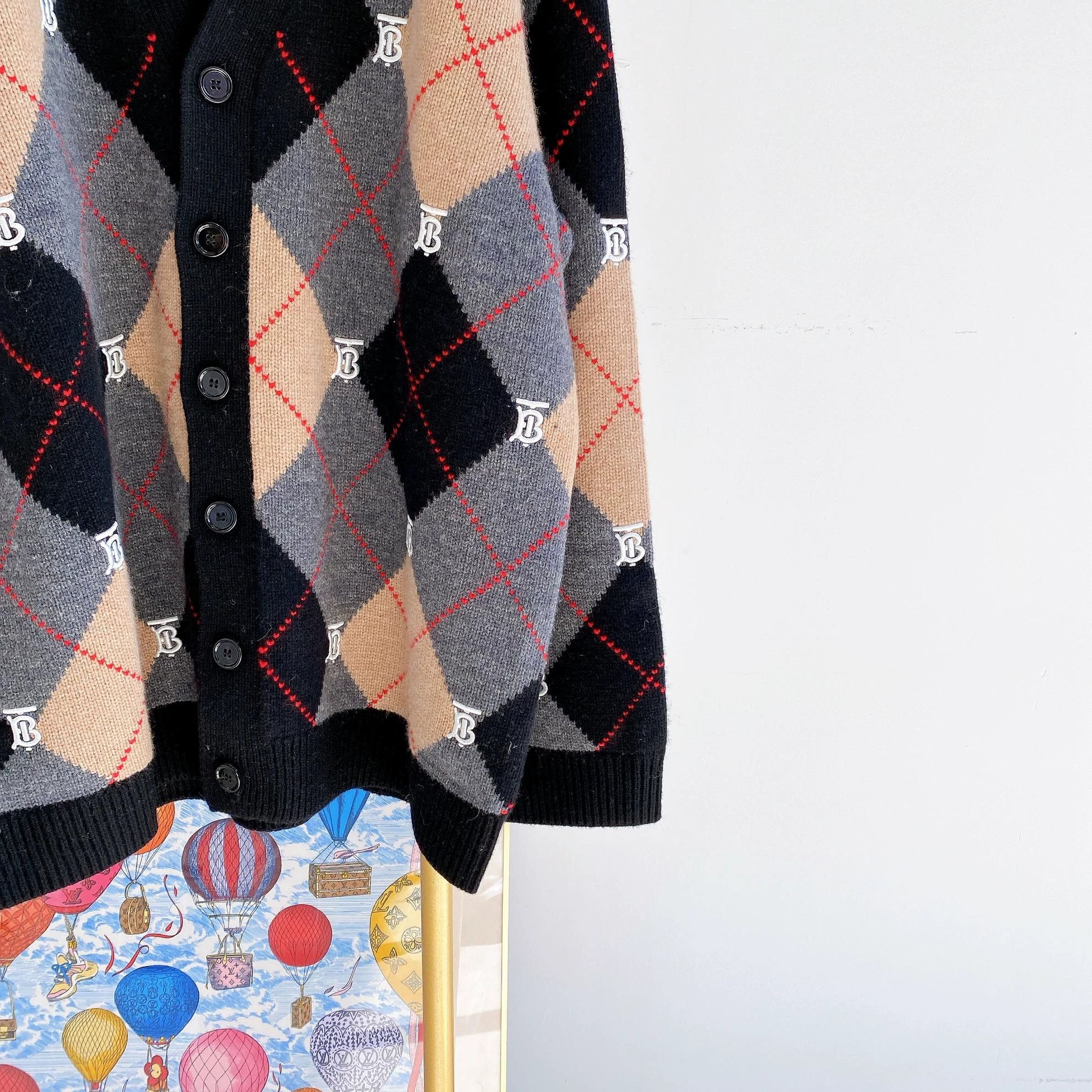 Burberry Burberry color blocked check wool cardigan XL Size XL / US 12-14 / IT 48-50 - 4 Thumbnail